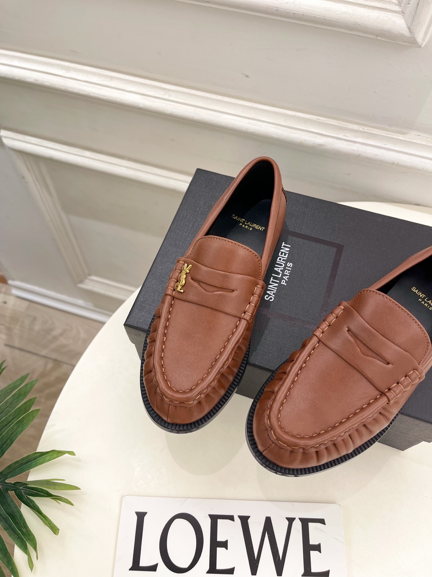 SAIN*LAURENT 圣罗兰 2025早春新品LE LOAFER褶皱乐福鞋 小皮鞋上新☑️—————
