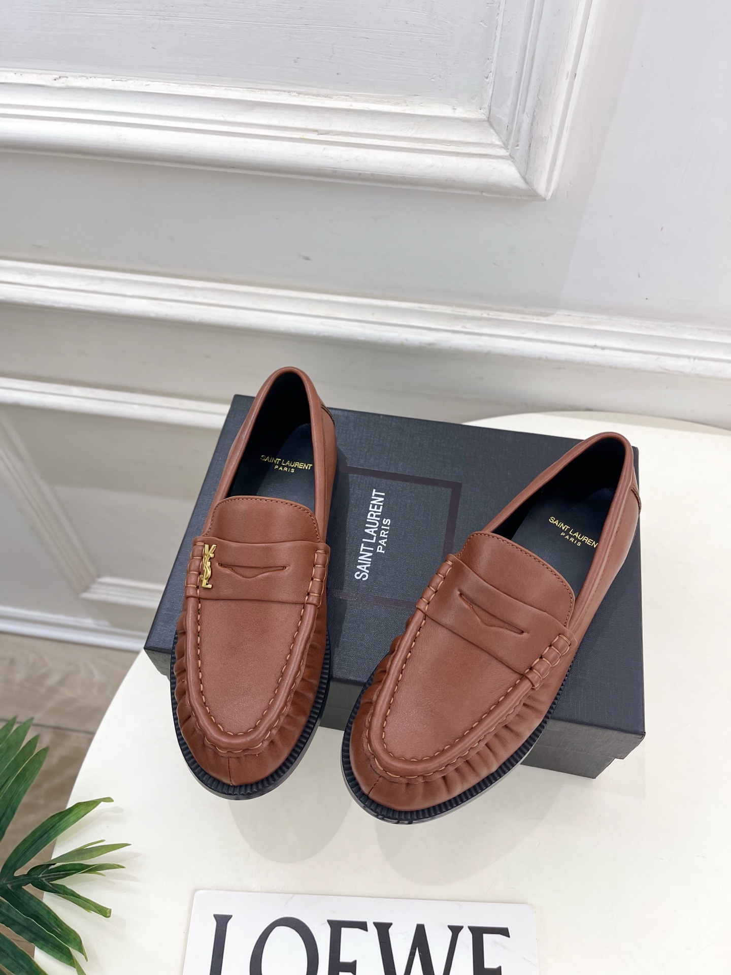 SAIN*LAURENT 圣罗兰 2025早春新品LE LOAFER褶皱乐福鞋 小皮鞋上新☑️—————