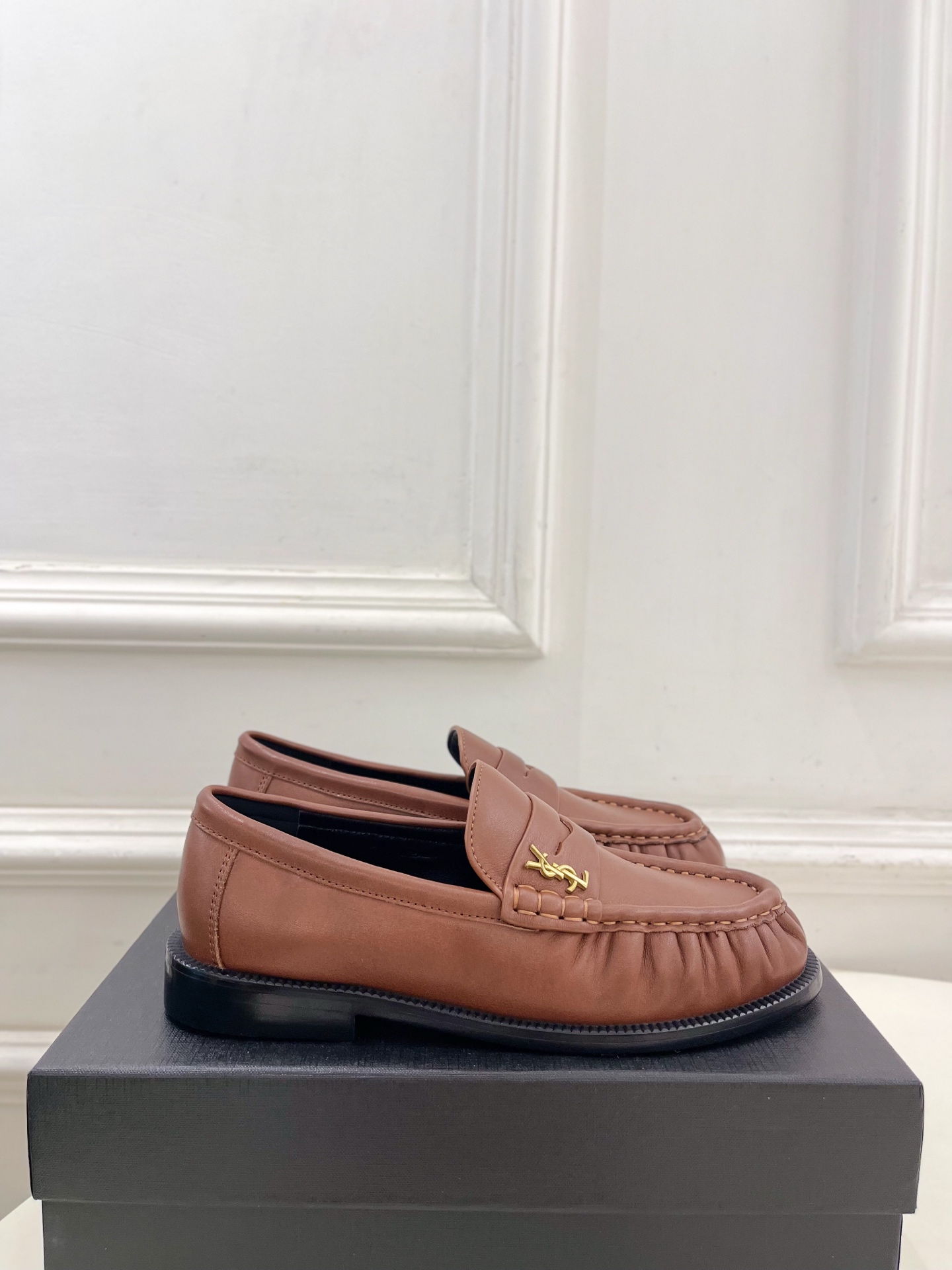 SAIN*LAURENT 圣罗兰 2025早春新品LE LOAFER褶皱乐福鞋 小皮鞋上新☑️—————