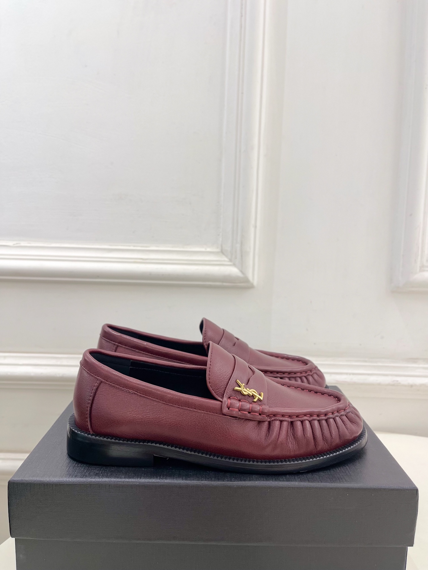 SAIN*LAURENT 圣罗兰 2025早春新品LE LOAFER褶皱乐福鞋 小皮鞋上新☑️—————
