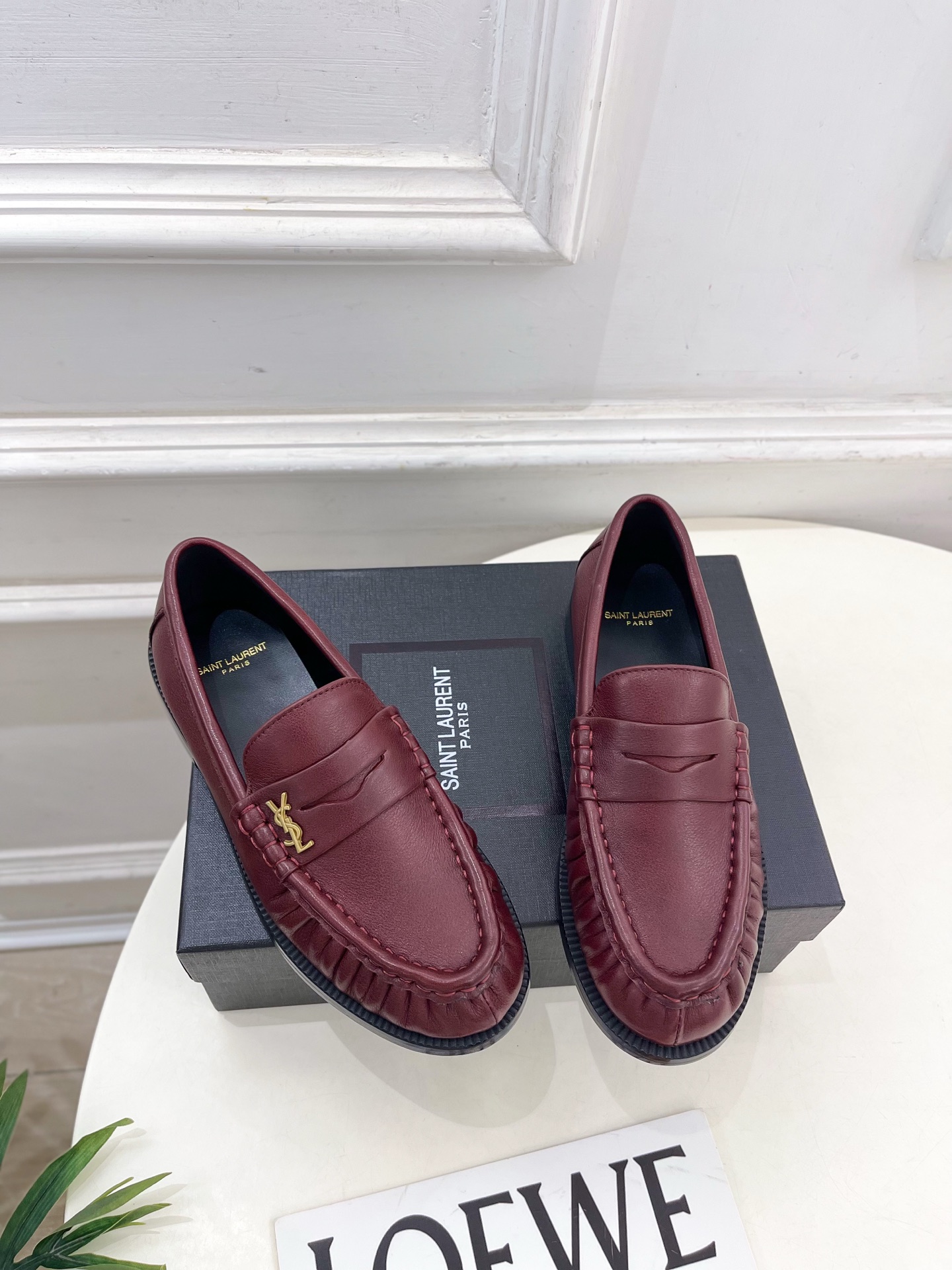 SAIN*LAURENT 圣罗兰 2025早春新品LE LOAFER褶皱乐福鞋 小皮鞋上新☑️—————