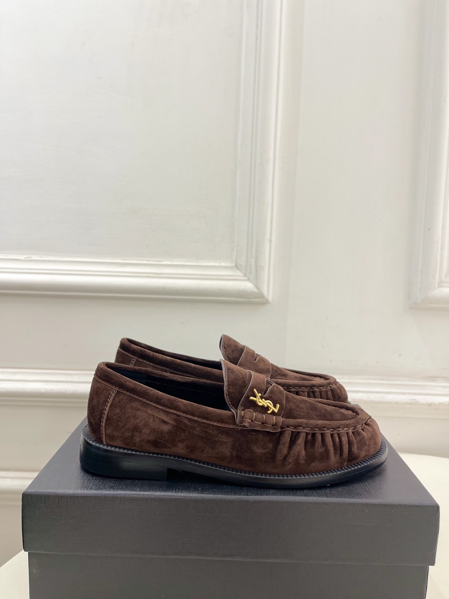 SAIN*LAURENT 圣罗兰 2025早春新品LE LOAFER褶皱乐福鞋 小皮鞋上新☑️—————