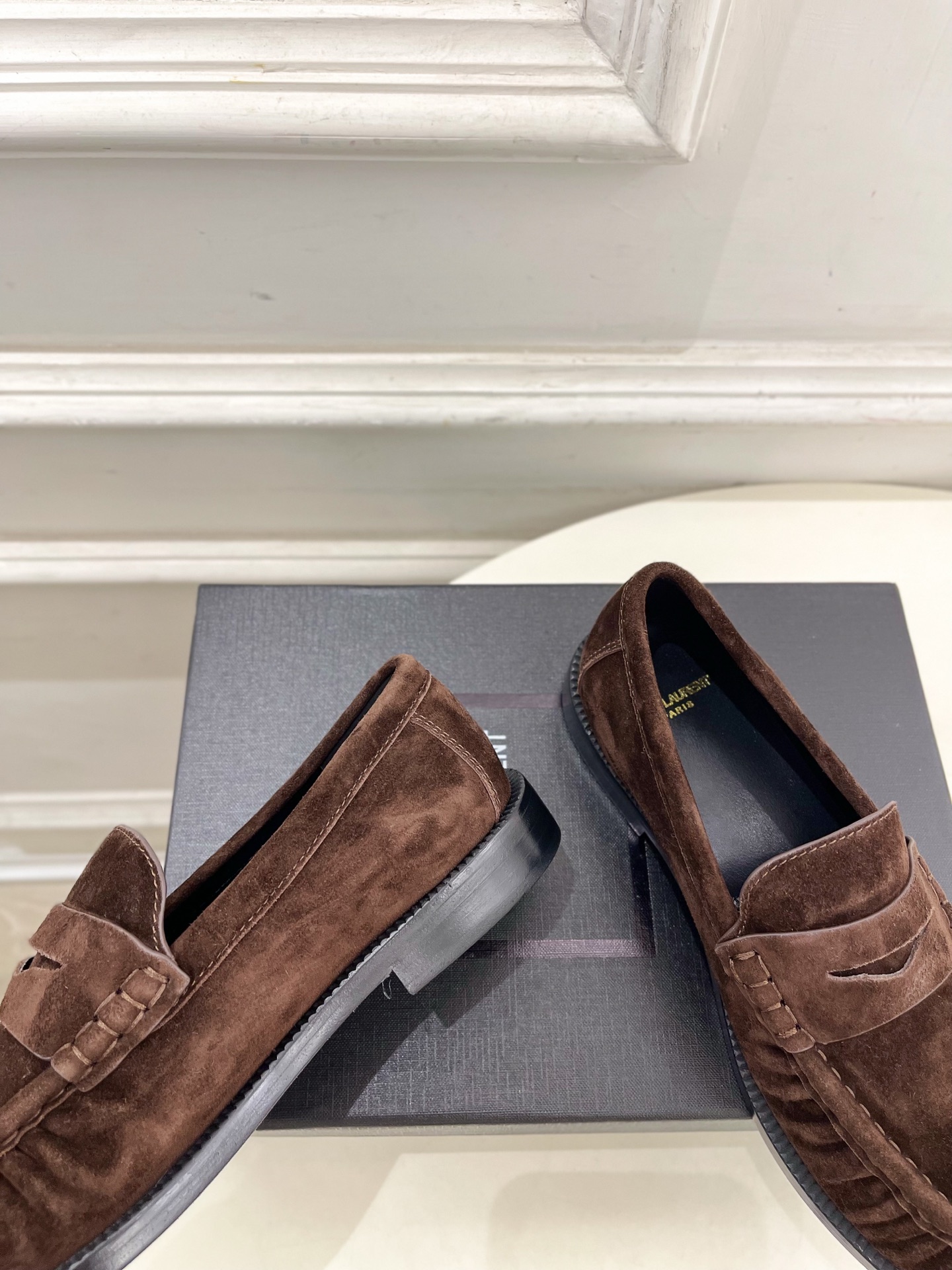 SAIN*LAURENT 圣罗兰 2025早春新品LE LOAFER褶皱乐福鞋 小皮鞋上新☑️—————