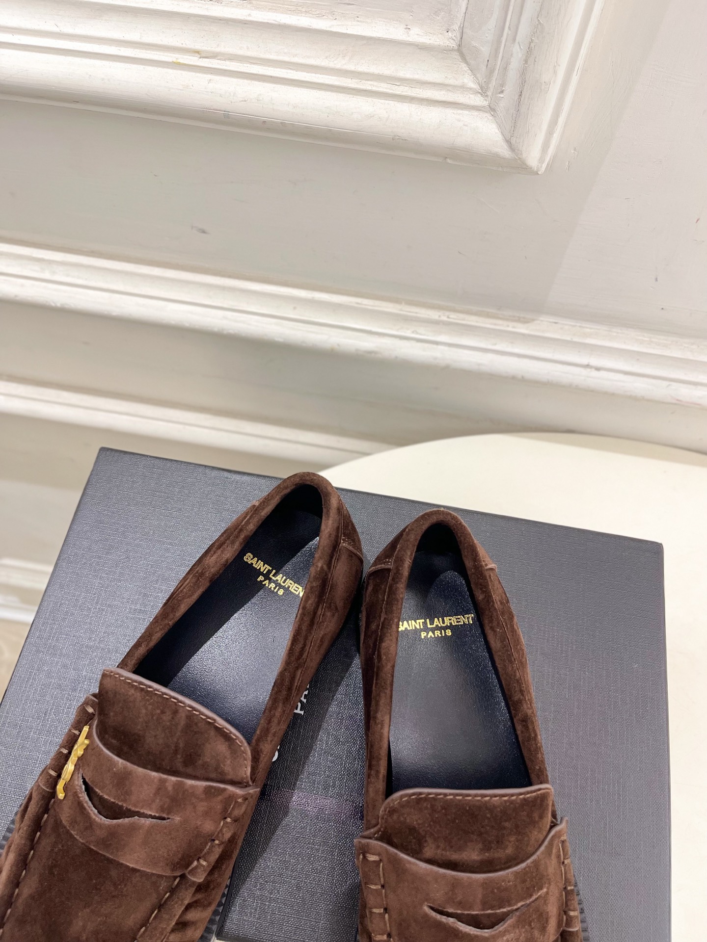 SAIN*LAURENT 圣罗兰 2025早春新品LE LOAFER褶皱乐福鞋 小皮鞋上新☑️—————