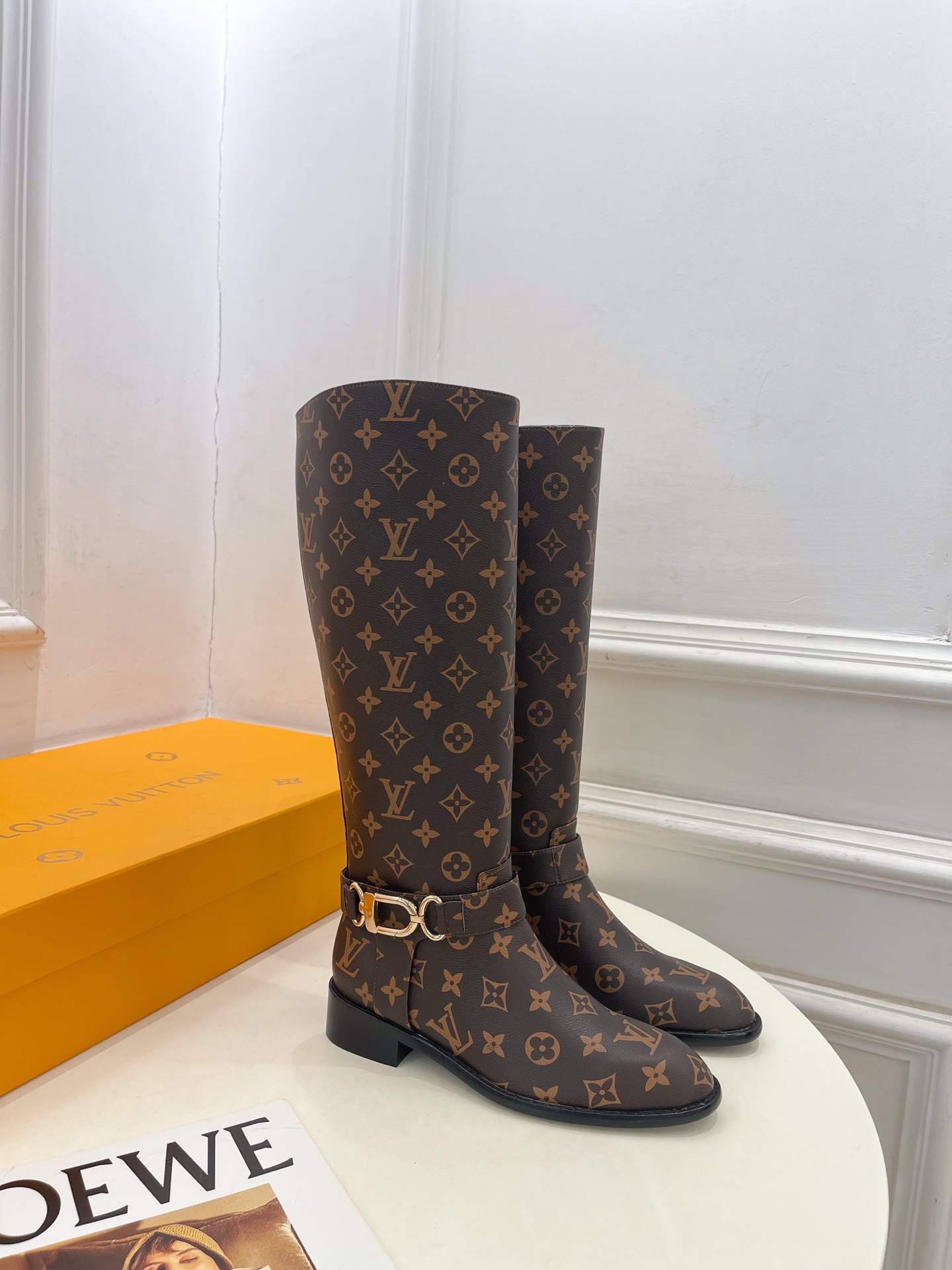 Louis Vuitton Westside Laarzen met Monogram, Bruin Leer, Dames, Maat 35-39