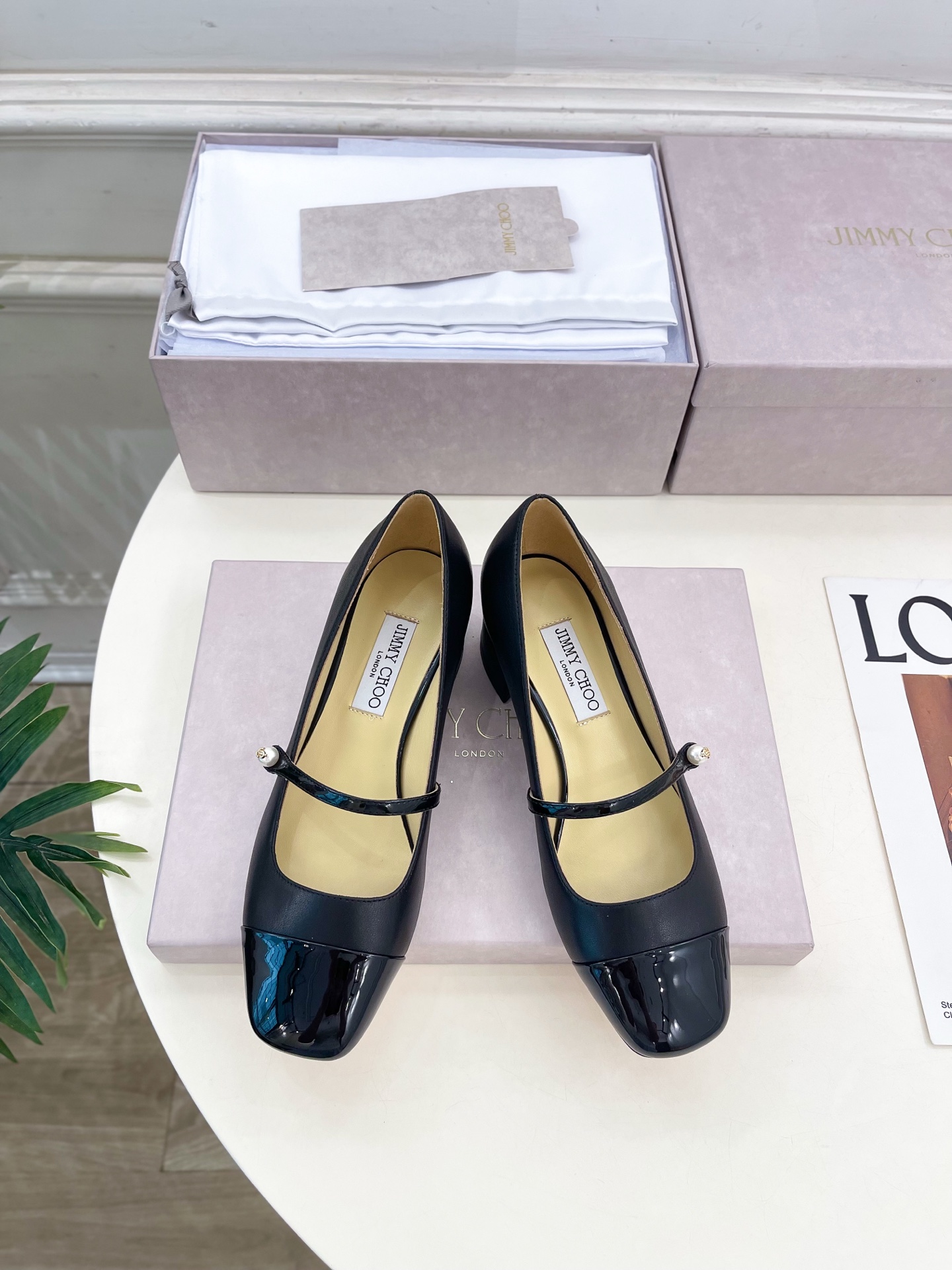 JimmyChoo✨吉米周 25ss ——— 2025秋冬新品 专柜最新 ELISA 45拼色珍珠粗跟玛