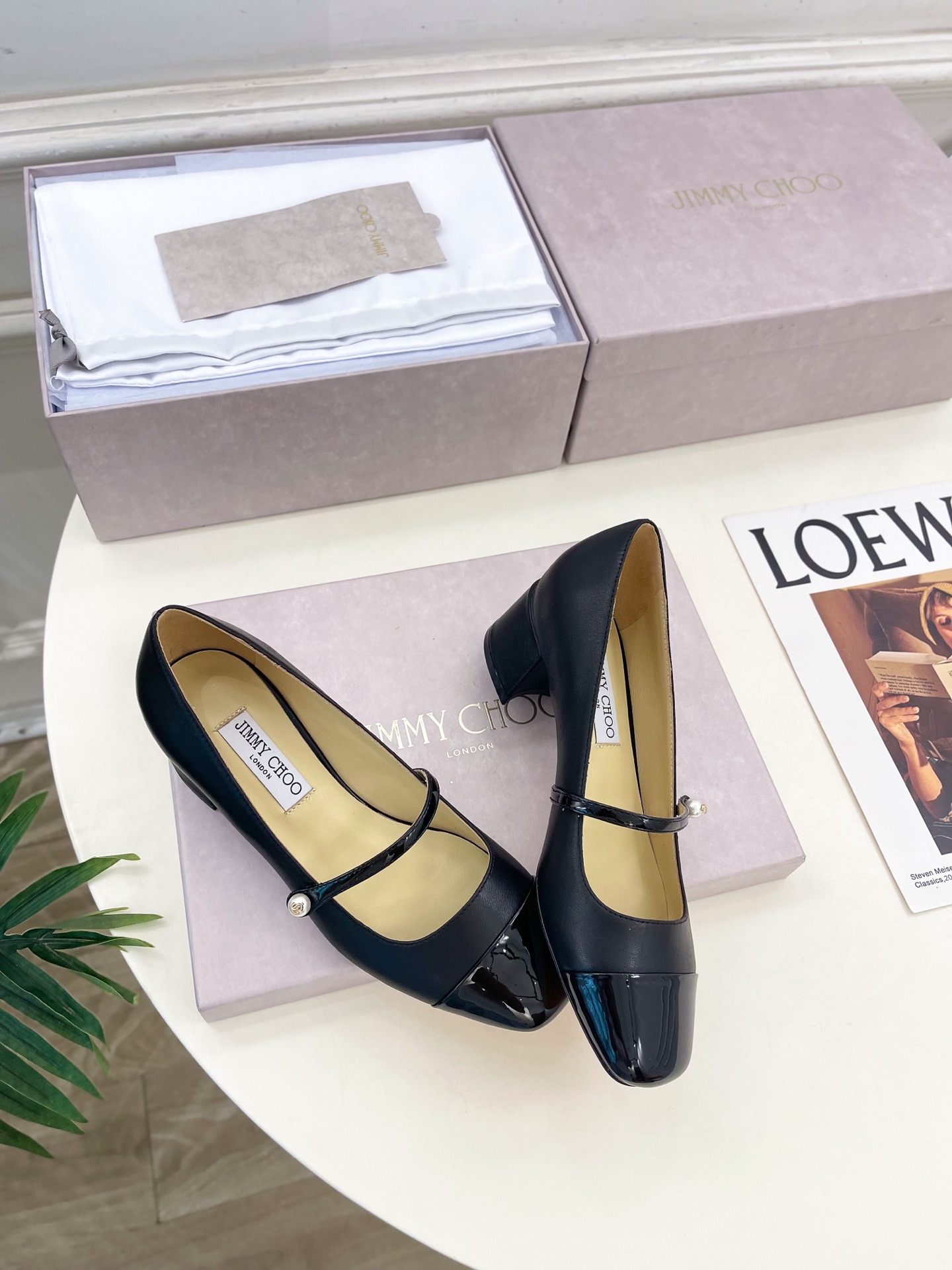 JimmyChoo✨吉米周 25ss ——— 2025秋冬新品 专柜最新 ELISA 45拼色珍珠粗跟玛
