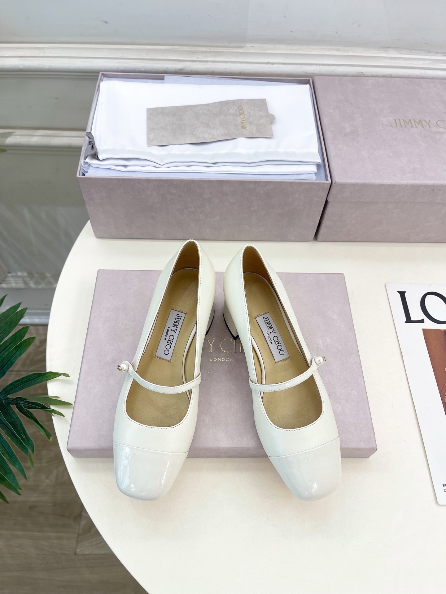 JimmyChoo✨吉米周 25ss ——— 2025秋冬新品 专柜最新 ELISA 45拼色珍珠粗跟玛