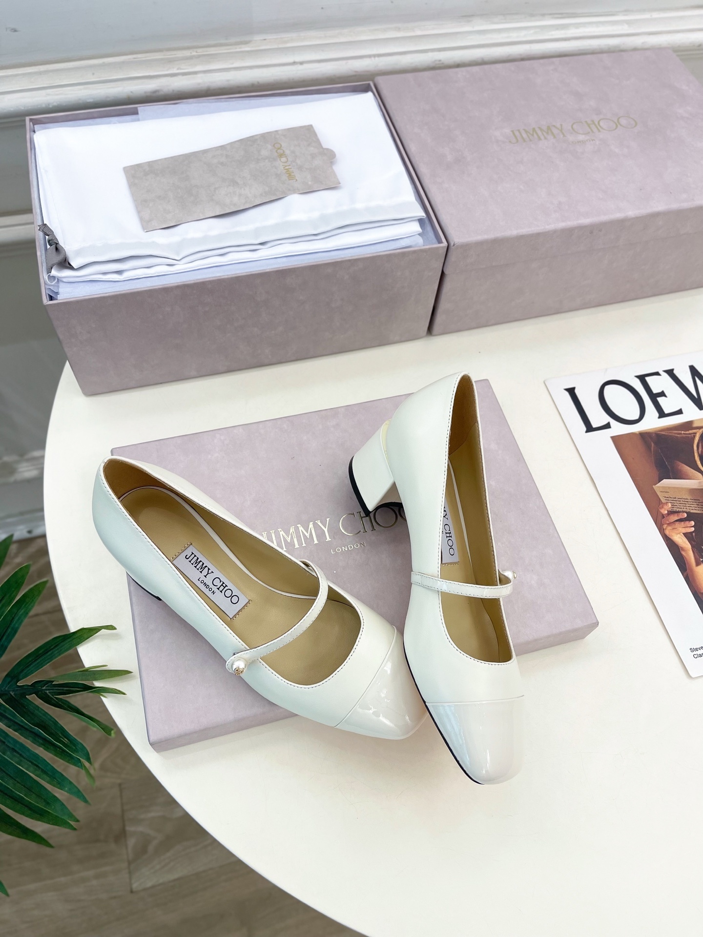 JimmyChoo✨吉米周 25ss ——— 2025秋冬新品 专柜最新 ELISA 45拼色珍珠粗跟玛