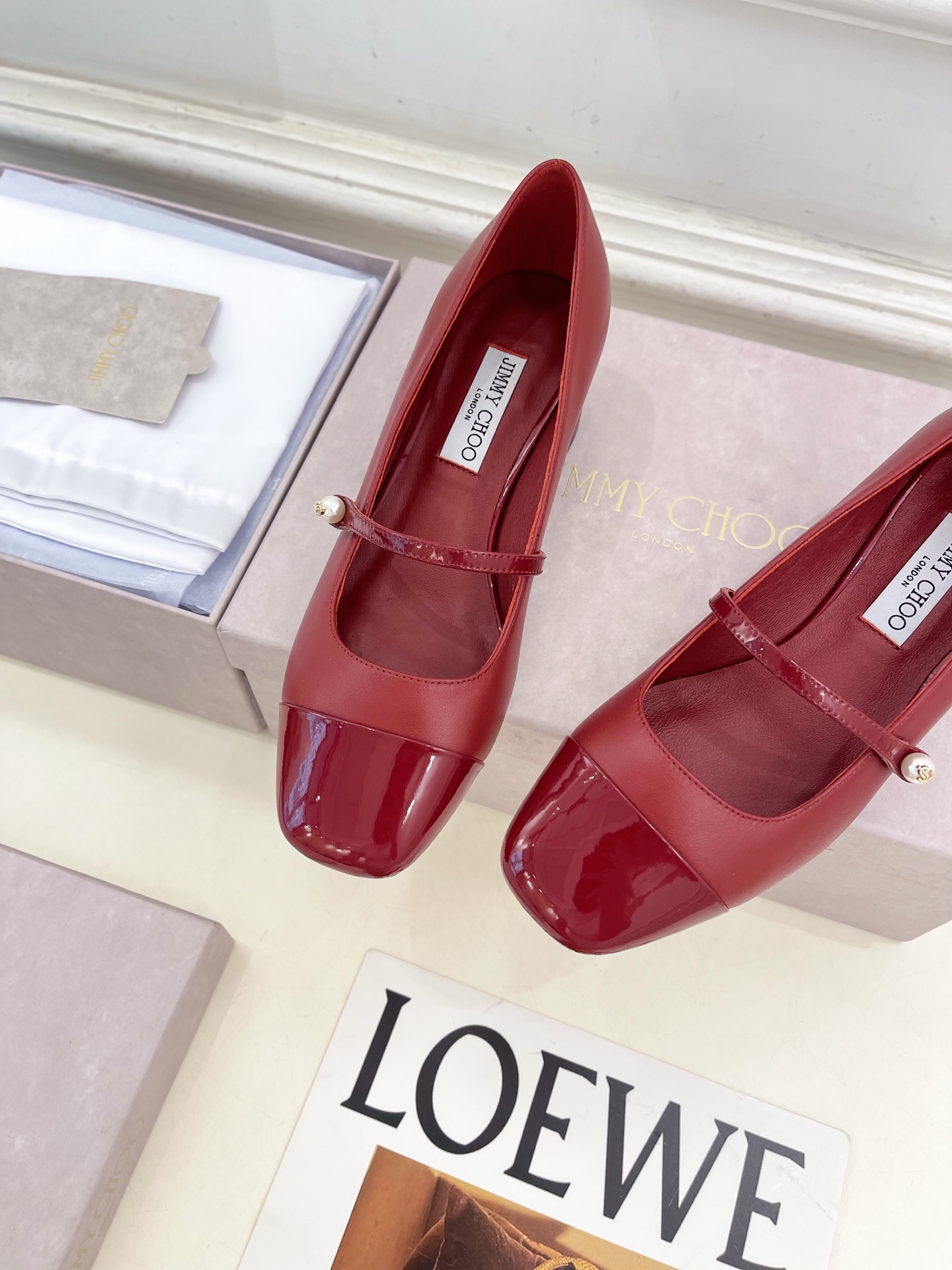 JimmyChoo✨吉米周 25ss ——— 2025秋冬新品 专柜最新 ELISA 45拼色珍珠粗跟玛