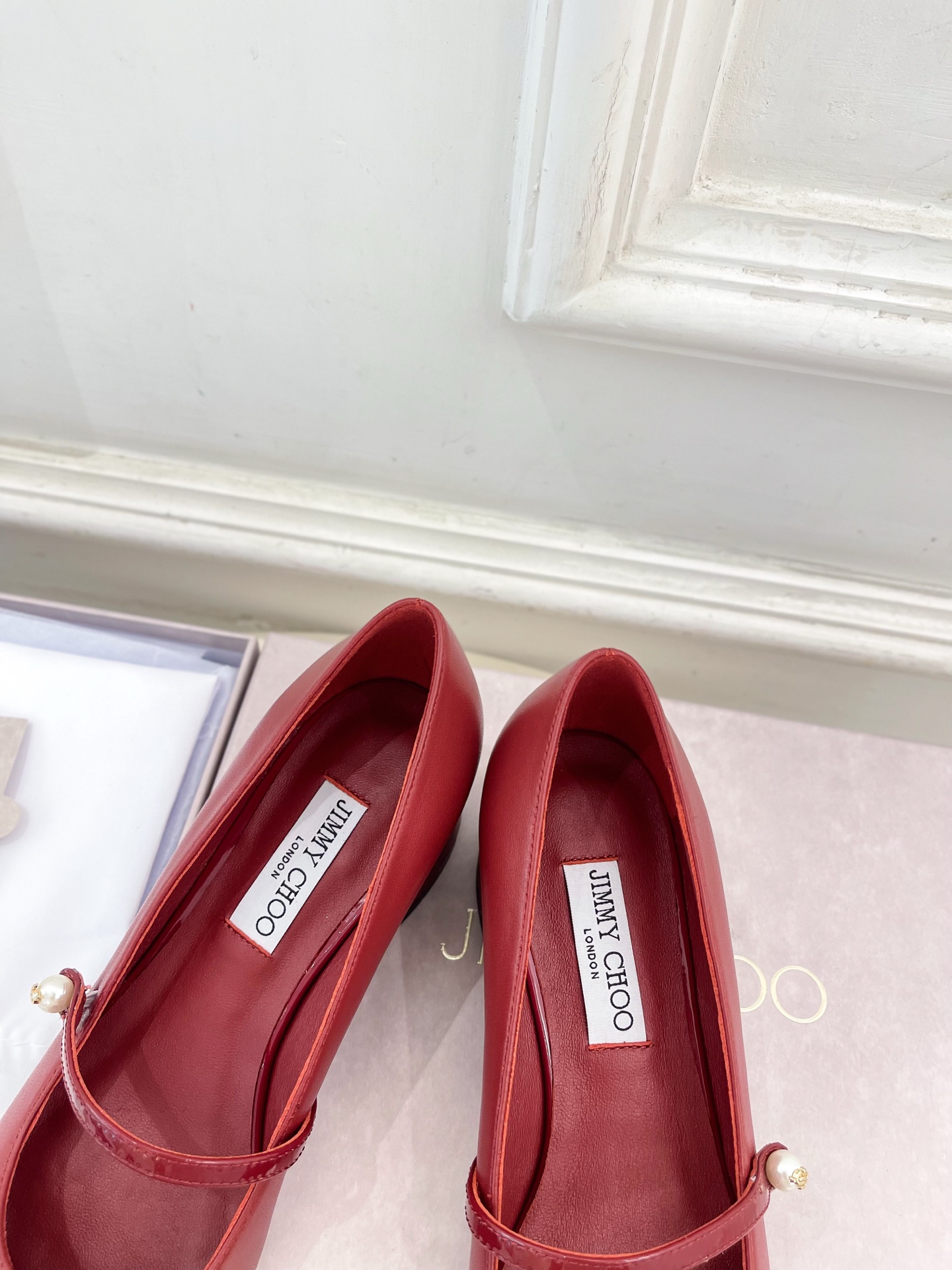 JimmyChoo✨吉米周 25ss ——— 2025秋冬新品 专柜最新 ELISA 45拼色珍珠粗跟玛