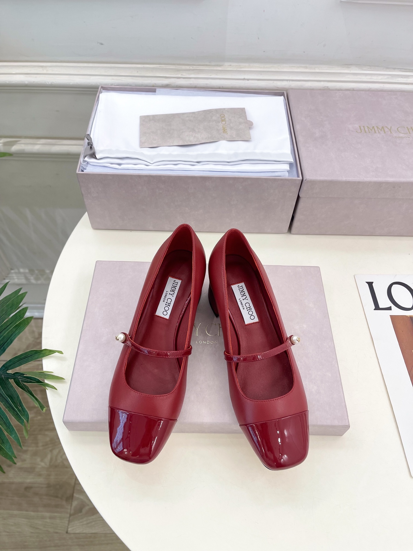 JimmyChoo✨吉米周 25ss ——— 2025秋冬新品 专柜最新 ELISA 45拼色珍珠粗跟玛