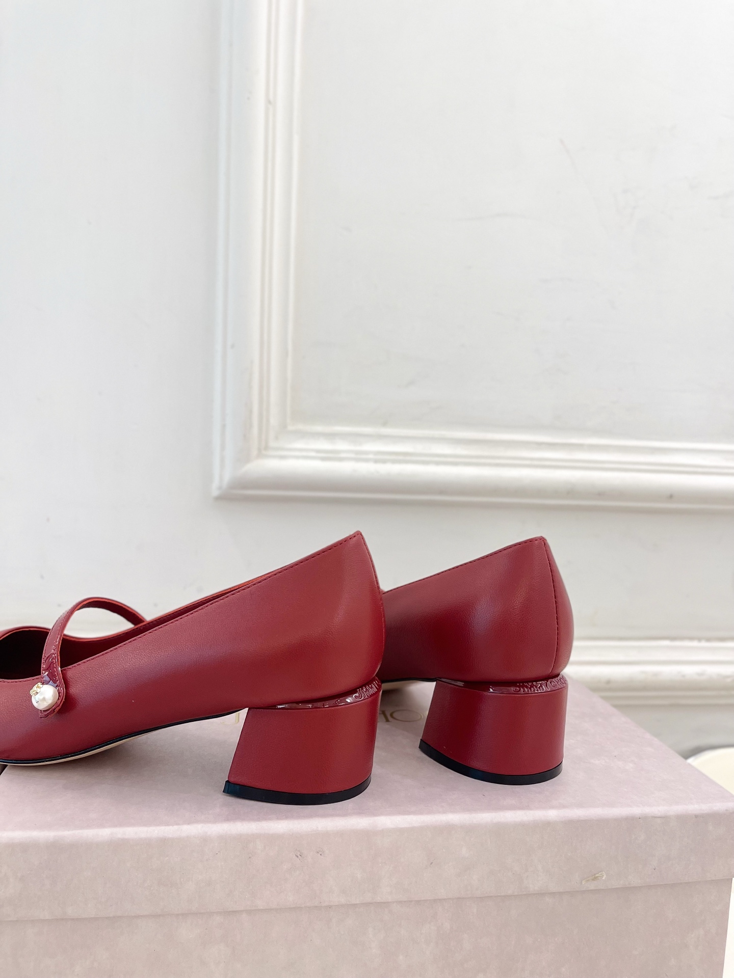 JimmyChoo✨吉米周 25ss ——— 2025秋冬新品 专柜最新 ELISA 45拼色珍珠粗跟玛