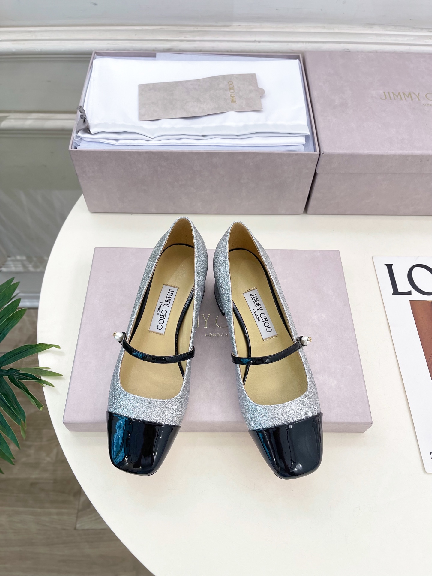 JimmyChoo✨吉米周 25ss ——— 2025秋冬新品 专柜最新 ELISA 45拼色珍珠粗跟玛