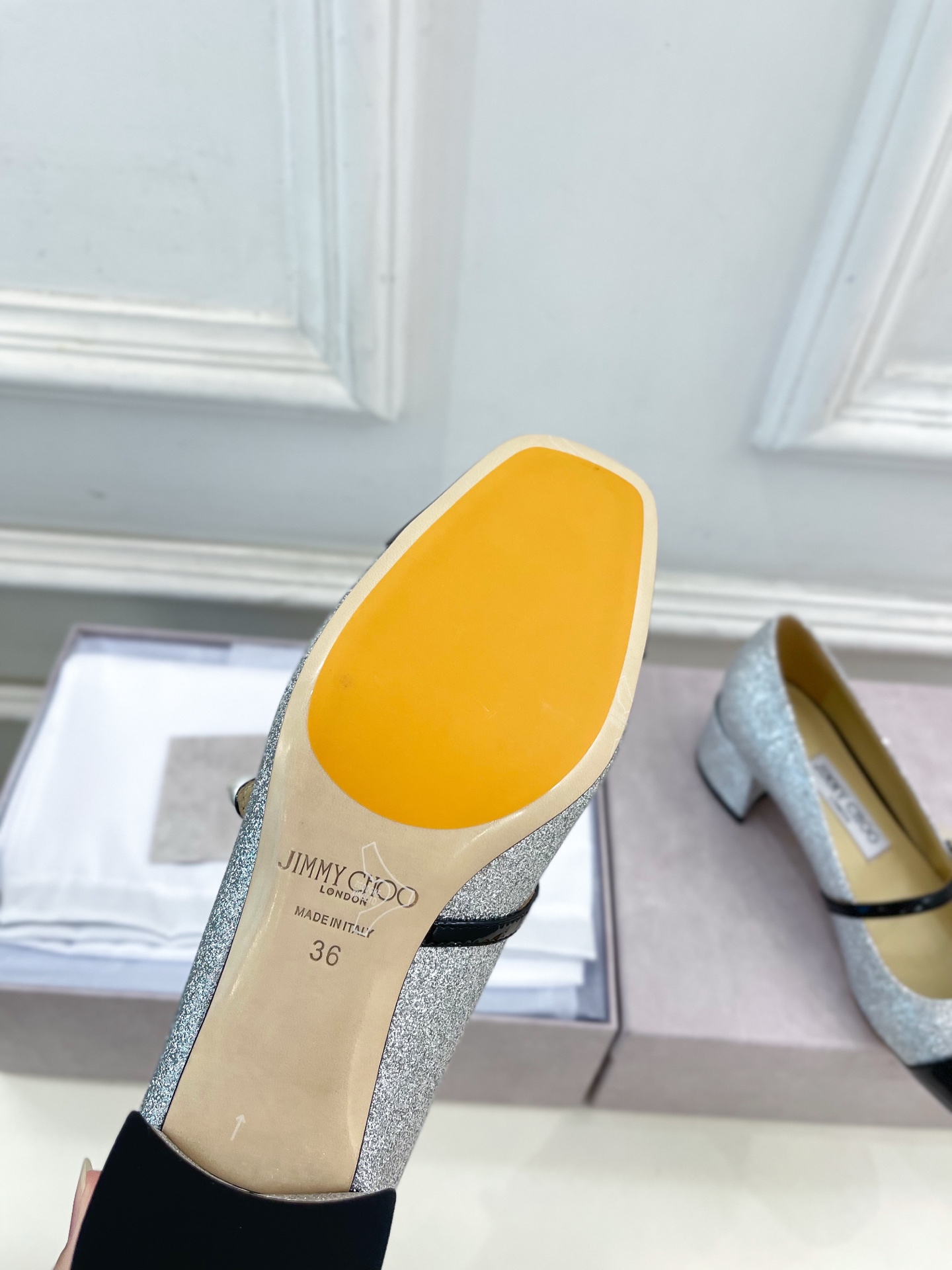 JimmyChoo✨吉米周 25ss ——— 2025秋冬新品 专柜最新 ELISA 45拼色珍珠粗跟玛