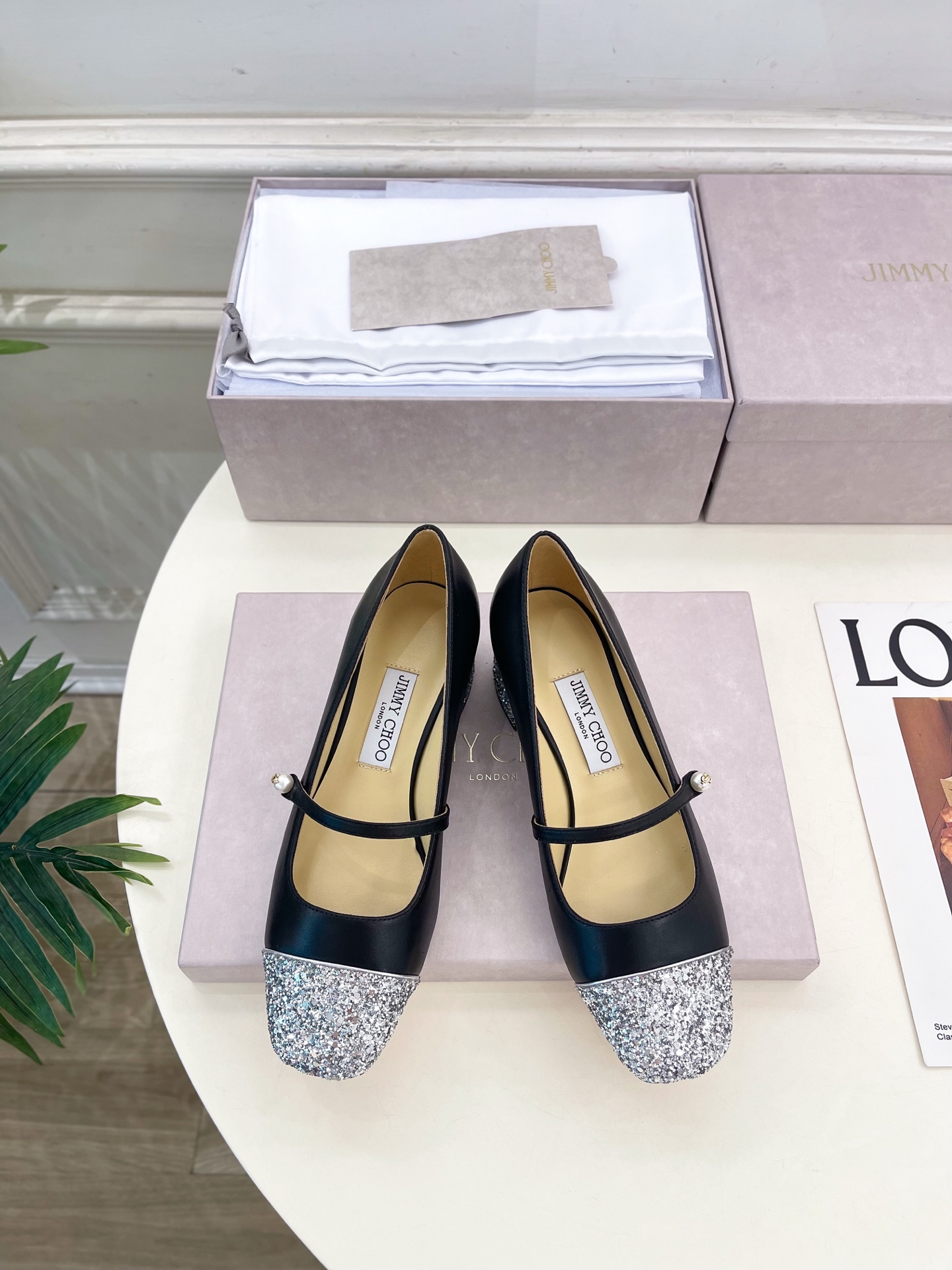 JimmyChoo✨吉米周 25ss ——— 2025秋冬新品 专柜最新 ELISA 45拼色珍珠粗跟玛