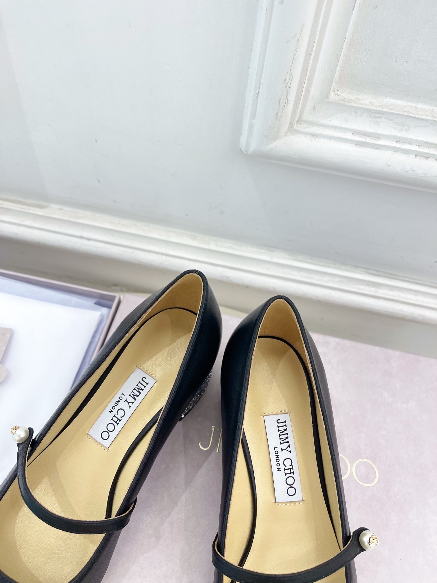 JimmyChoo✨吉米周 25ss ——— 2025秋冬新品 专柜最新 ELISA 45拼色珍珠粗跟玛