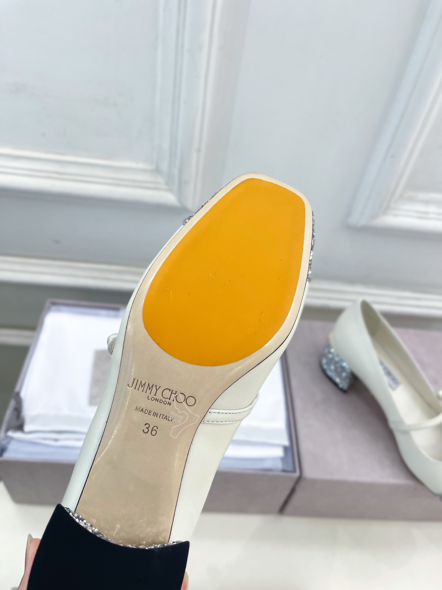 JimmyChoo✨吉米周 25ss ——— 2025秋冬新品 专柜最新 ELISA 45拼色珍珠粗跟玛