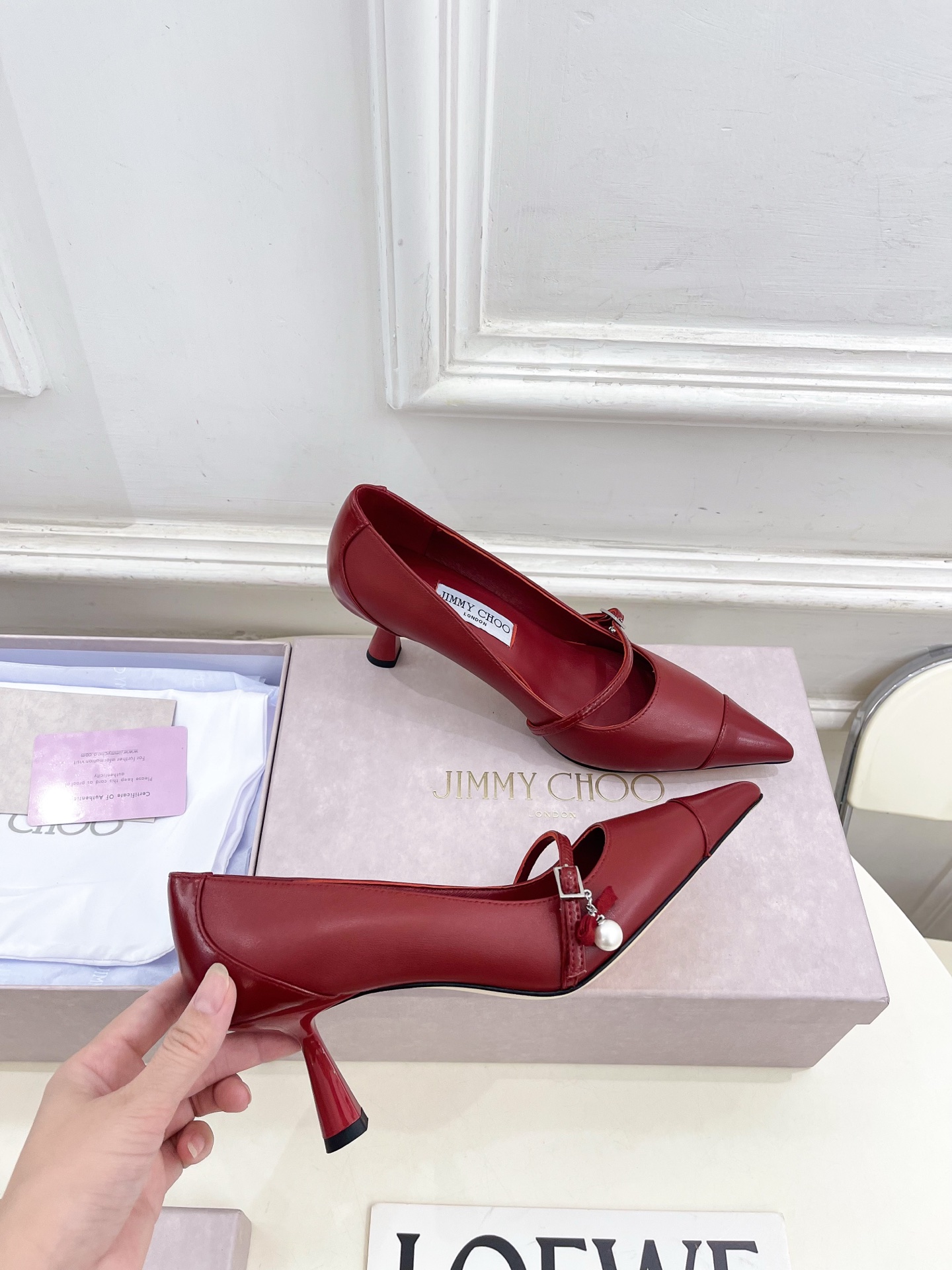 JimmyChoo✨吉米周 25ss ——— 2025BS春夏新品 专柜最新AREN PUM珍珠吊饰尖头