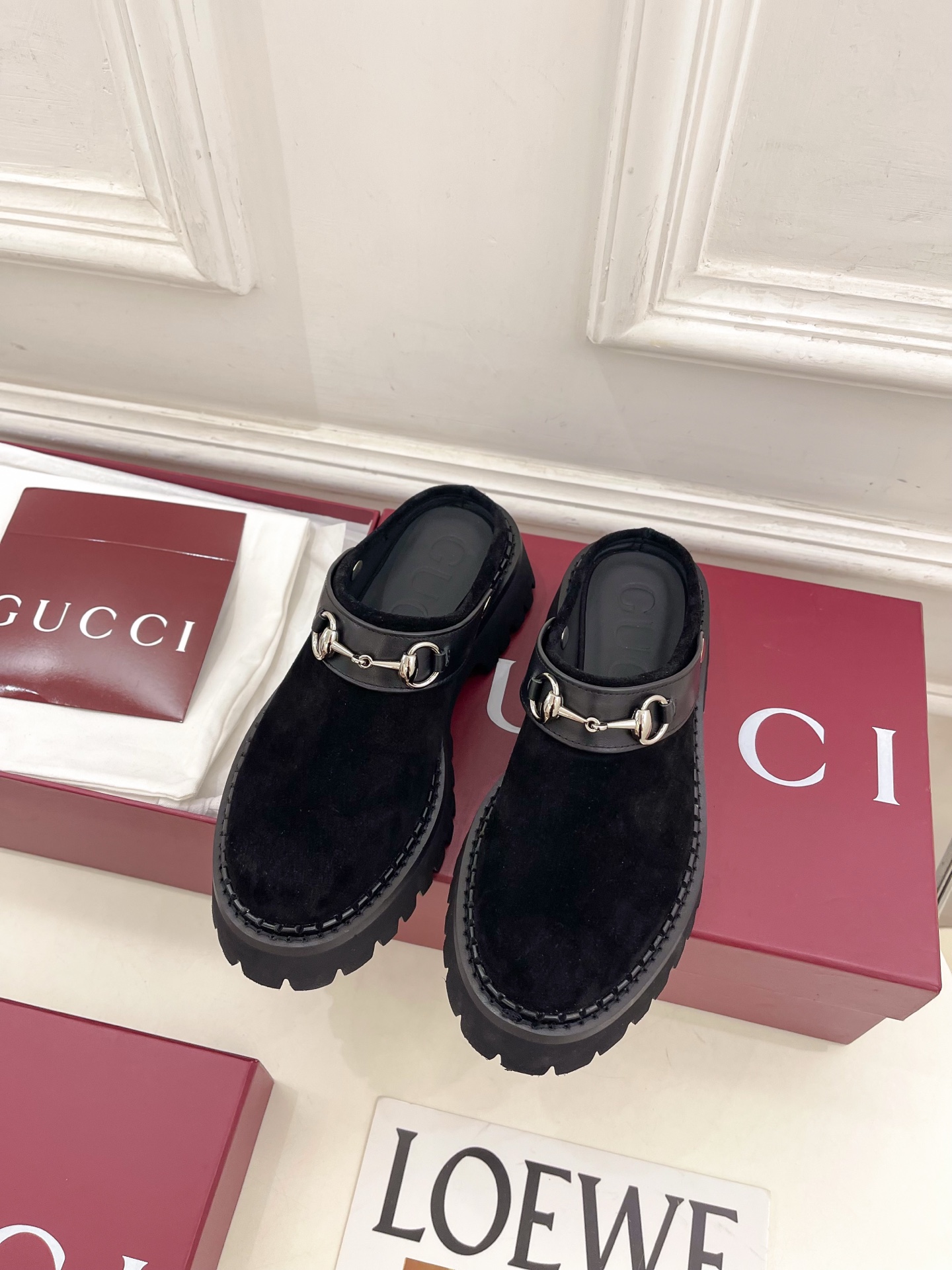 Gucci | 古驰 25𝐬𝐬 ⭐️2025G家秋冬新品经典马衔扣厚底穆勒鞋 半拖鞋 主打系列终于面世，