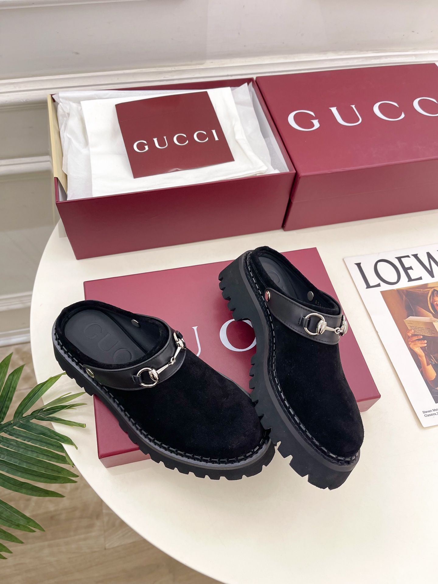 Gucci | 古驰 25𝐬𝐬 ⭐️2025G家秋冬新品经典马衔扣厚底穆勒鞋 半拖鞋 主打系列终于面世，
