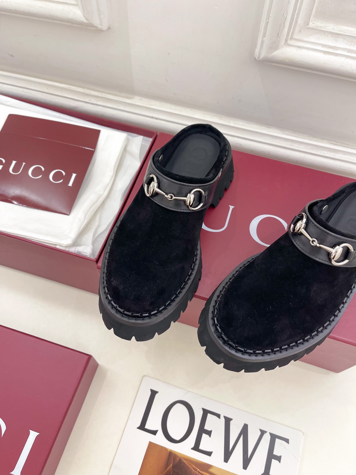 Gucci | 古驰 25𝐬𝐬 ⭐️2025G家秋冬新品经典马衔扣厚底穆勒鞋 半拖鞋 主打系列终于面世，