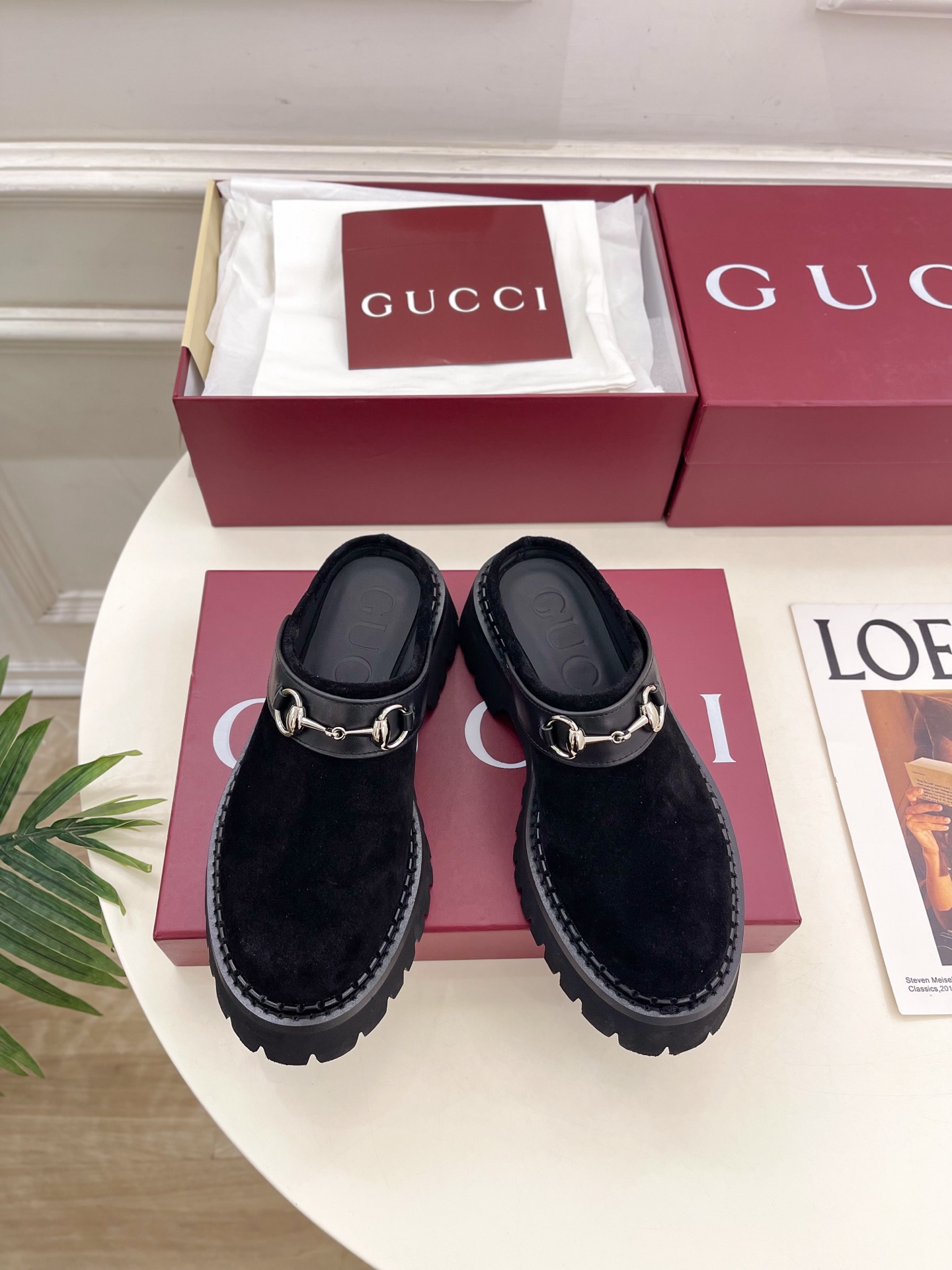 Gucci | 古驰 25𝐬𝐬 ⭐️2025G家秋冬新品经典马衔扣厚底穆勒鞋 半拖鞋 主打系列终于面世，