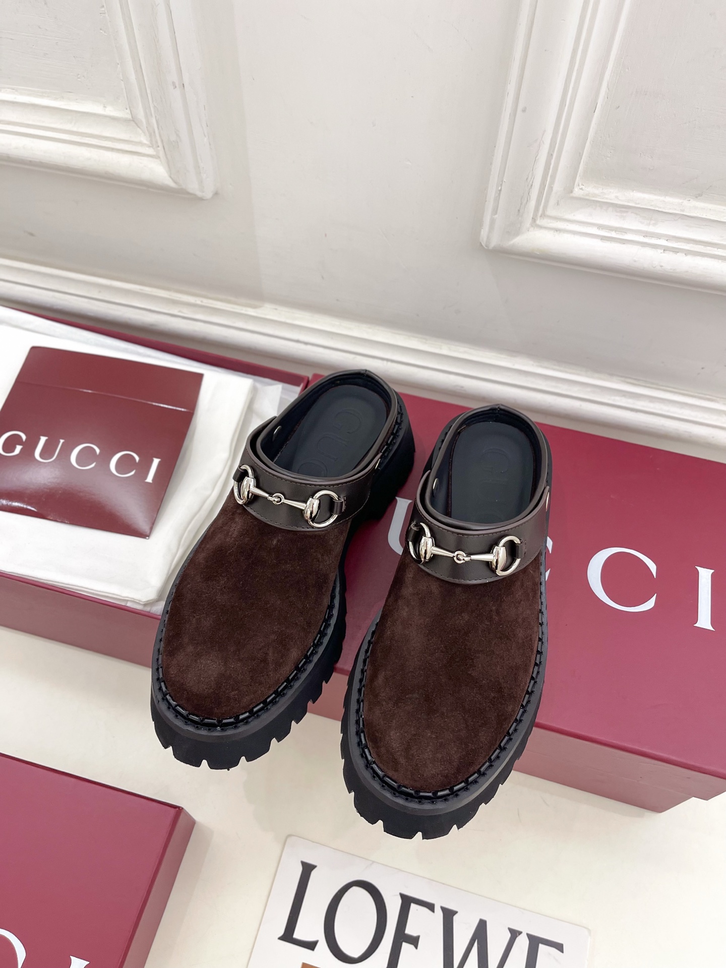 Gucci | 古驰 25𝐬𝐬 ⭐️2025G家秋冬新品经典马衔扣厚底穆勒鞋 半拖鞋 主打系列终于面世，