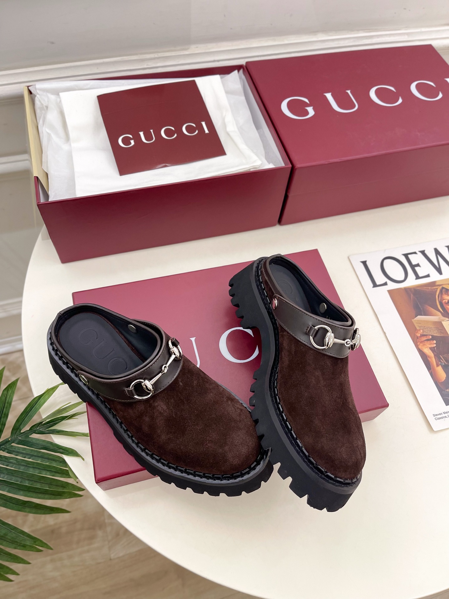 Gucci | 古驰 25𝐬𝐬 ⭐️2025G家秋冬新品经典马衔扣厚底穆勒鞋 半拖鞋 主打系列终于面世，