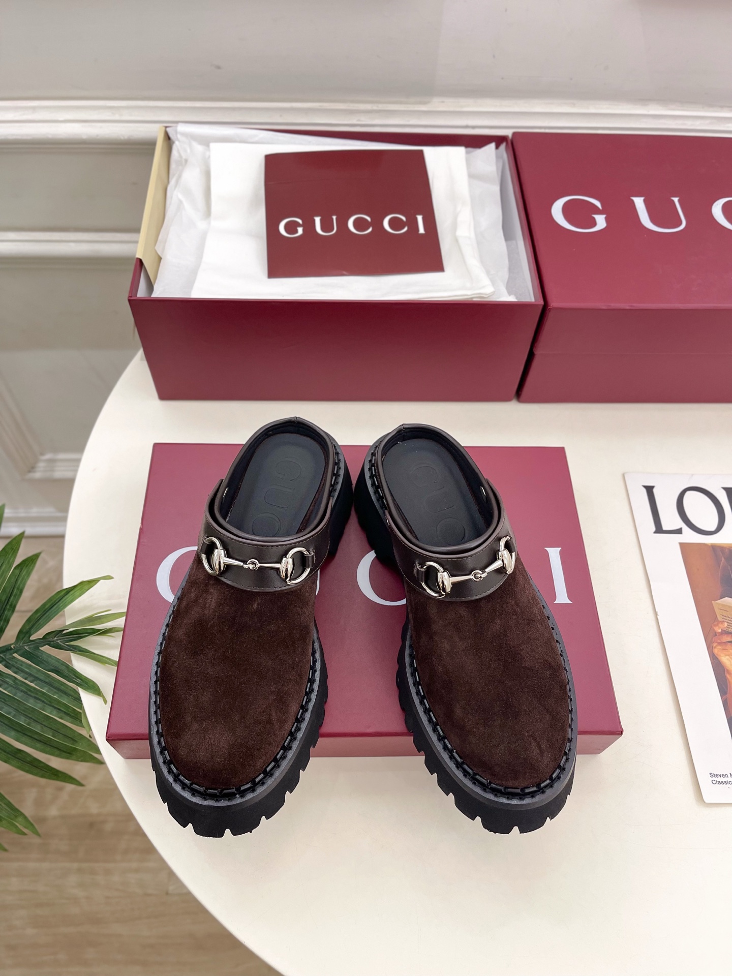 Gucci | 古驰 25𝐬𝐬 ⭐️2025G家秋冬新品经典马衔扣厚底穆勒鞋 半拖鞋 主打系列终于面世，