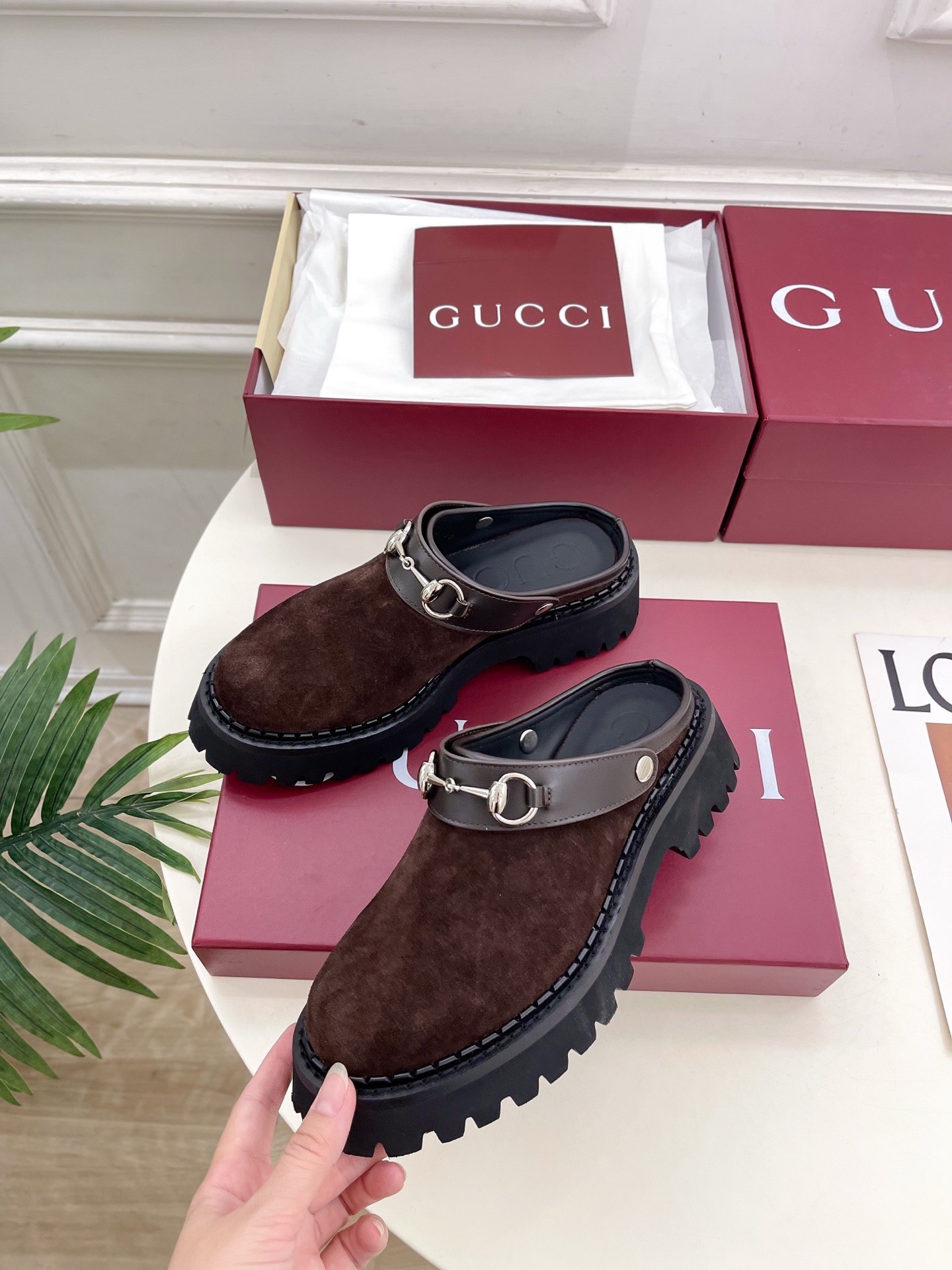 Gucci | 古驰 25𝐬𝐬 ⭐️2025G家秋冬新品经典马衔扣厚底穆勒鞋 半拖鞋 主打系列终于面世，