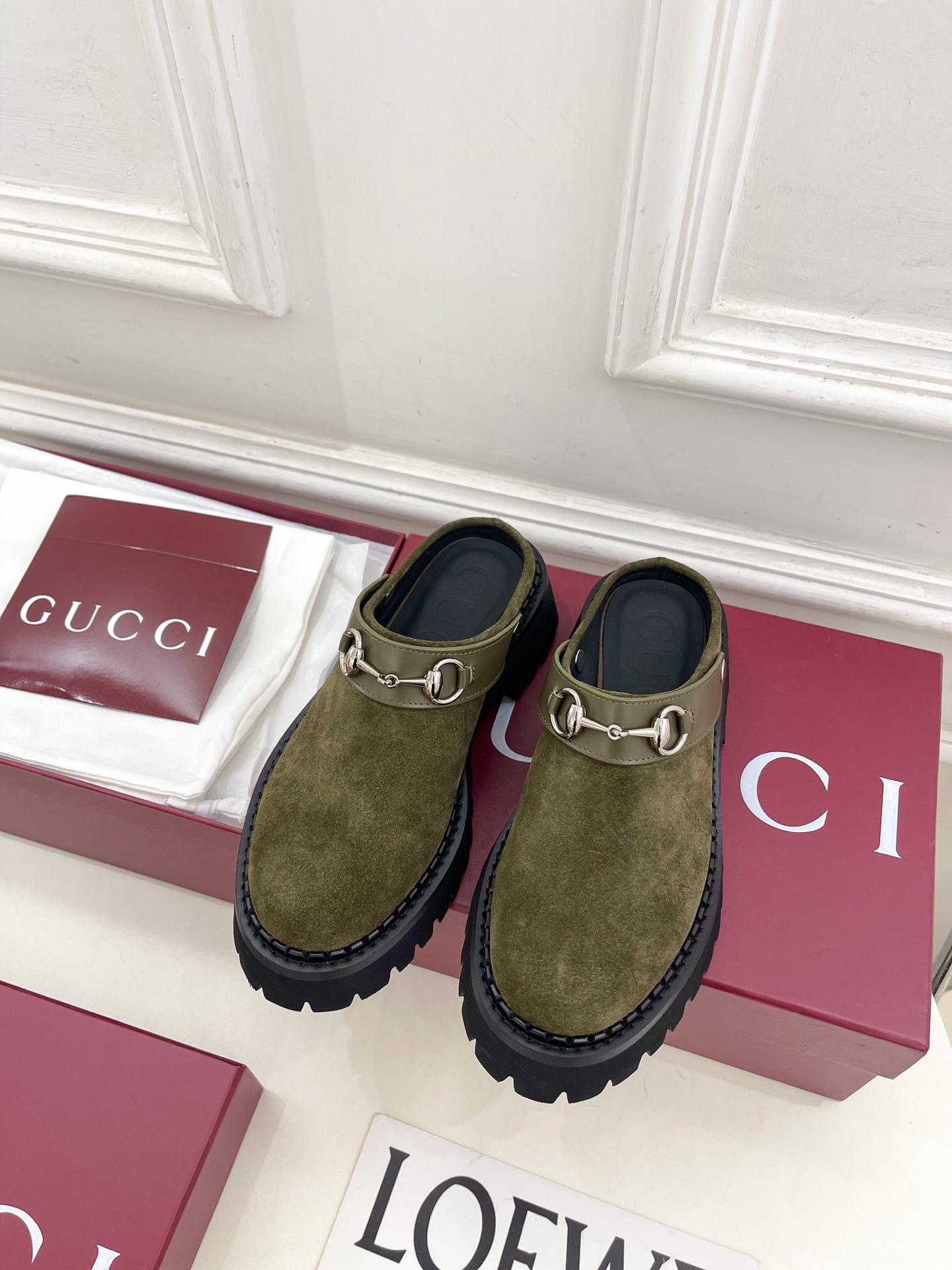 Gucci | 古驰 25𝐬𝐬 ⭐️2025G家秋冬新品经典马衔扣厚底穆勒鞋 半拖鞋 主打系列终于面世，