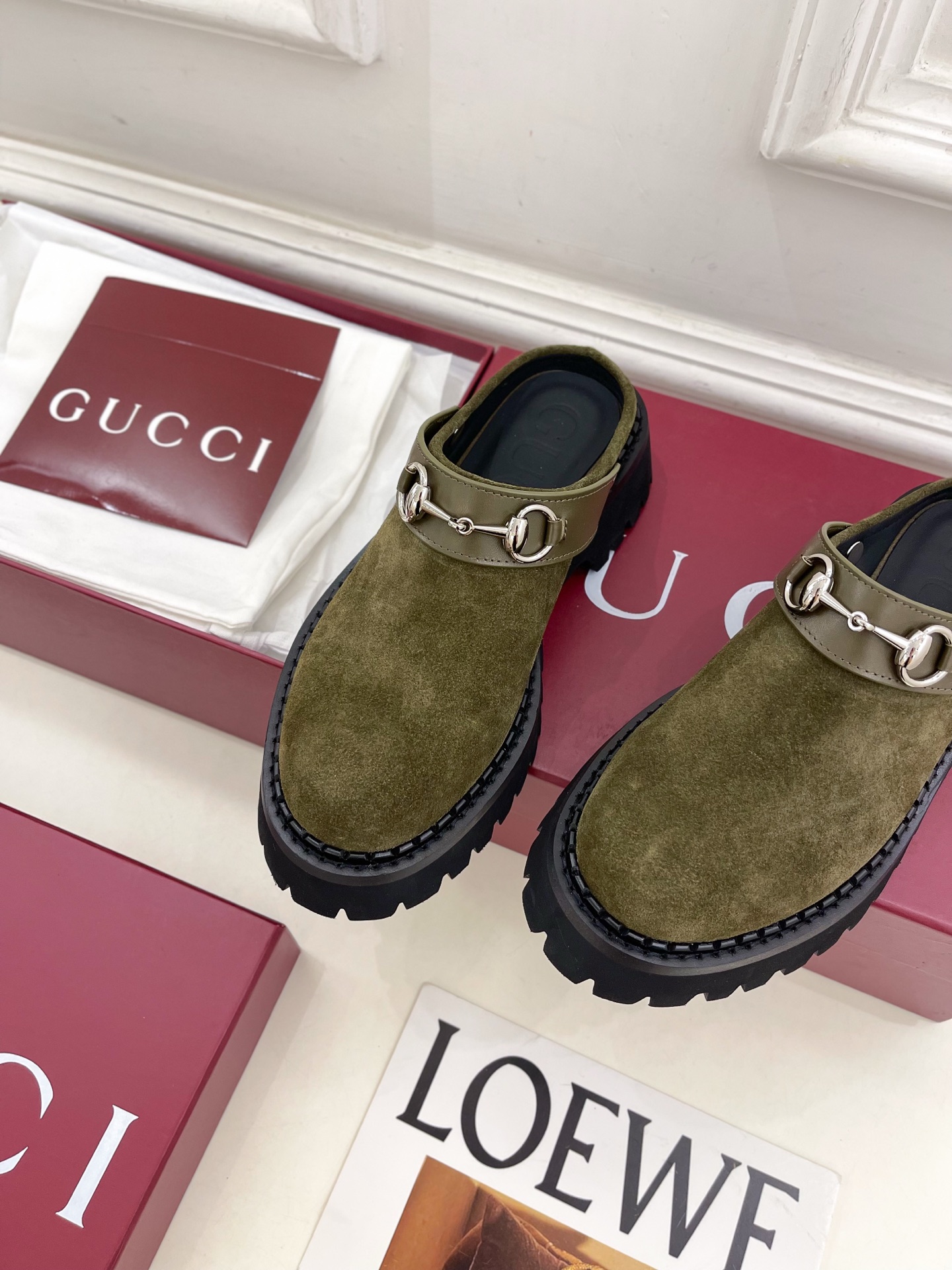 Gucci | 古驰 25𝐬𝐬 ⭐️2025G家秋冬新品经典马衔扣厚底穆勒鞋 半拖鞋 主打系列终于面世，