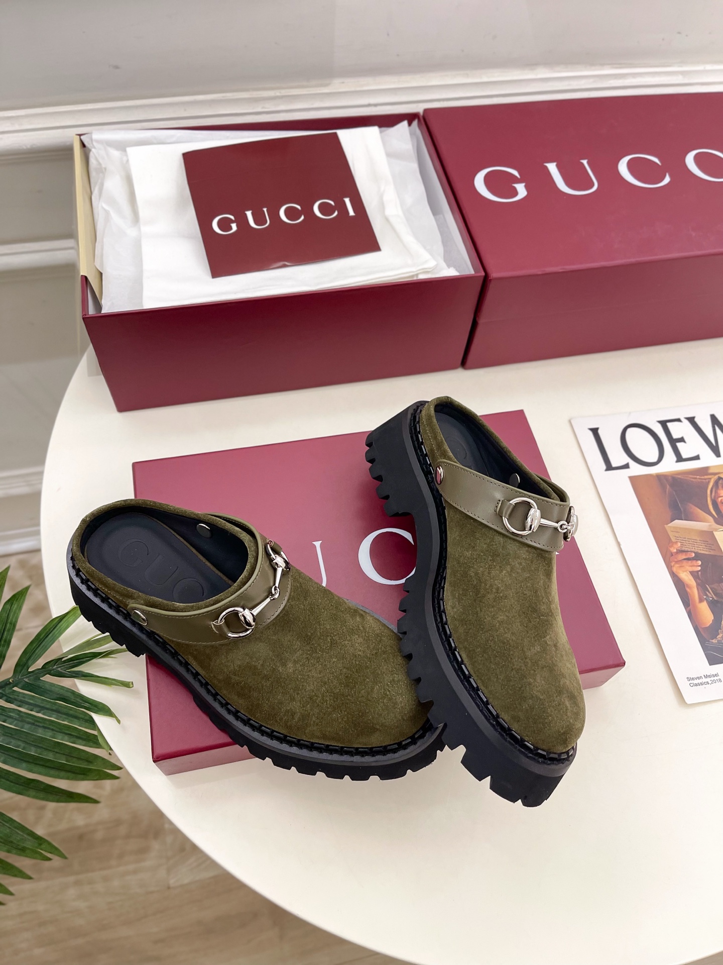 Gucci | 古驰 25𝐬𝐬 ⭐️2025G家秋冬新品经典马衔扣厚底穆勒鞋 半拖鞋 主打系列终于面世，