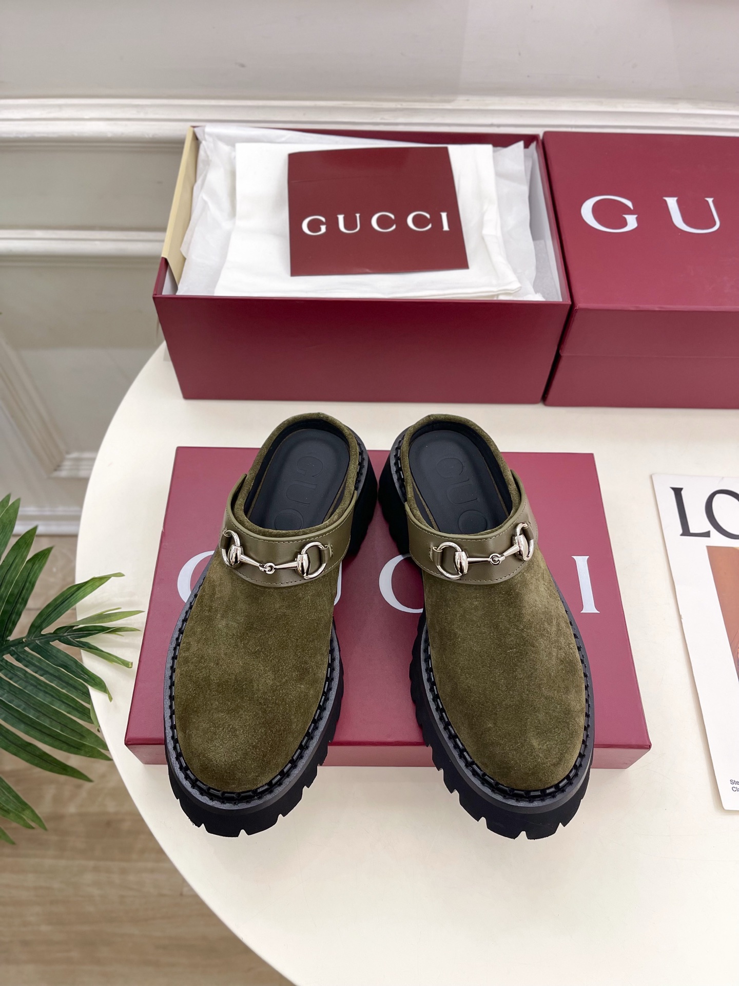 Gucci | 古驰 25𝐬𝐬 ⭐️2025G家秋冬新品经典马衔扣厚底穆勒鞋 半拖鞋 主打系列终于面世，