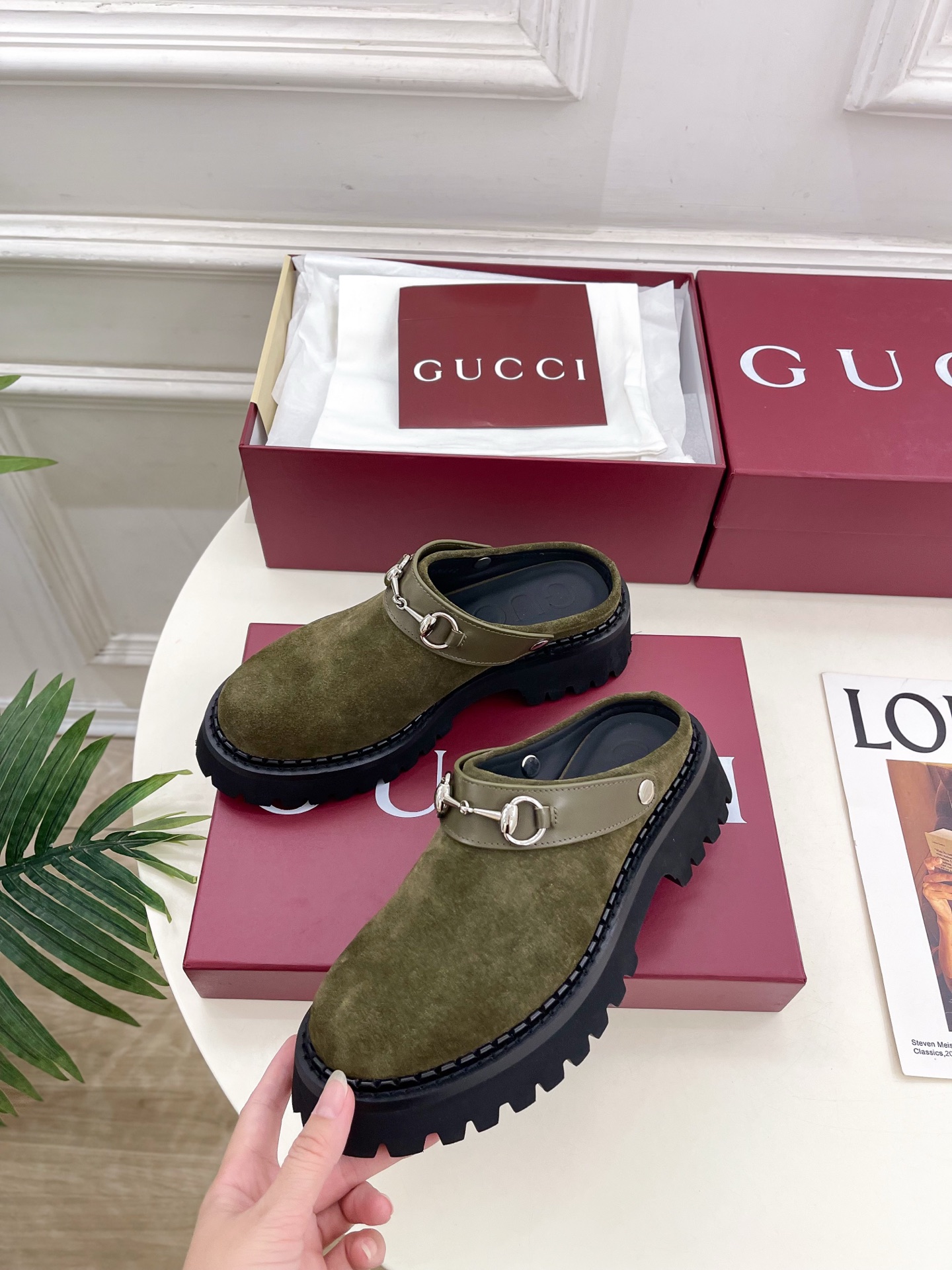 Gucci | 古驰 25𝐬𝐬 ⭐️2025G家秋冬新品经典马衔扣厚底穆勒鞋 半拖鞋 主打系列终于面世，