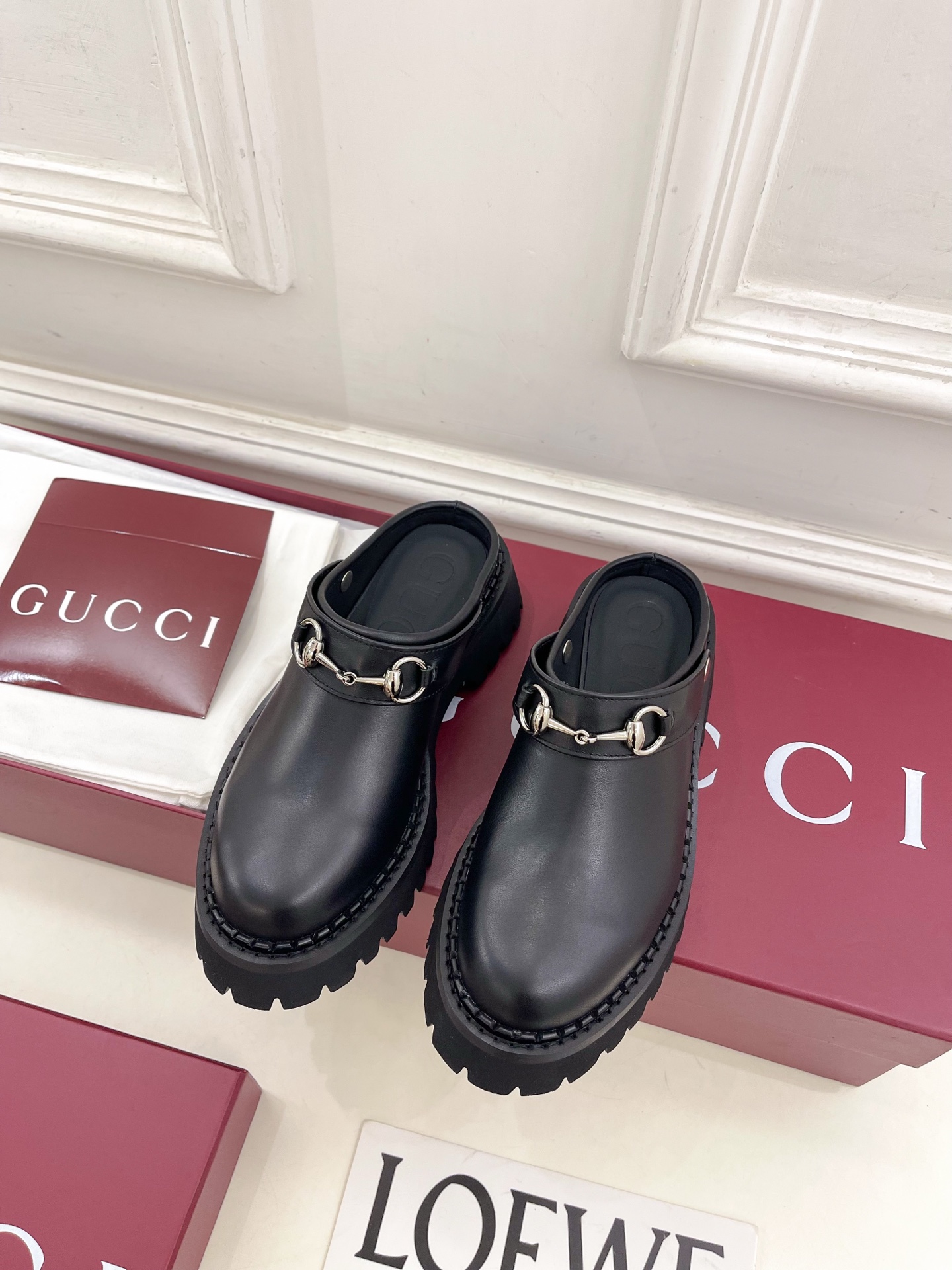 Gucci | 古驰 25𝐬𝐬 ⭐️2025G家秋冬新品经典马衔扣厚底穆勒鞋 半拖鞋 主打系列终于面世，