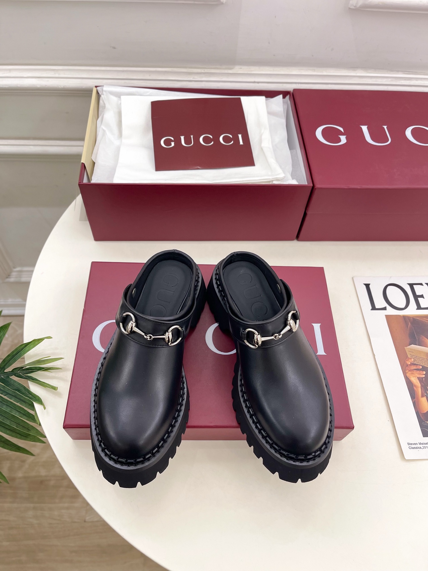 Gucci | 古驰 25𝐬𝐬 ⭐️2025G家秋冬新品经典马衔扣厚底穆勒鞋 半拖鞋 主打系列终于面世，