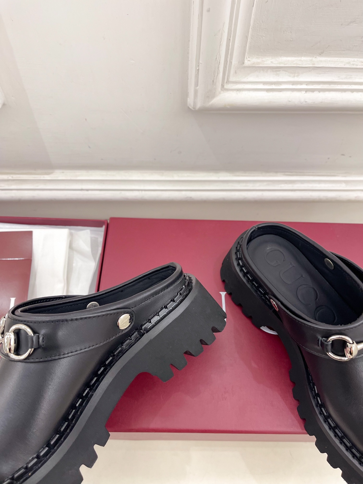 Gucci | 古驰 25𝐬𝐬 ⭐️2025G家秋冬新品经典马衔扣厚底穆勒鞋 半拖鞋 主打系列终于面世，