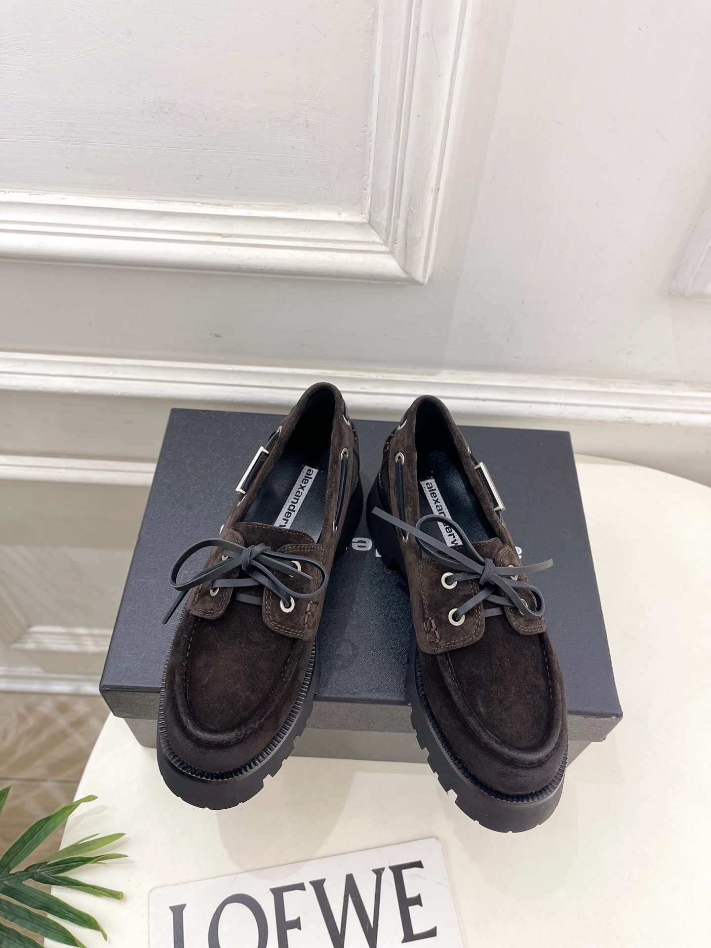 Alexander wang 亚力山•大王2025秋冬新品 大王松糕厚底乐福鞋————————————在