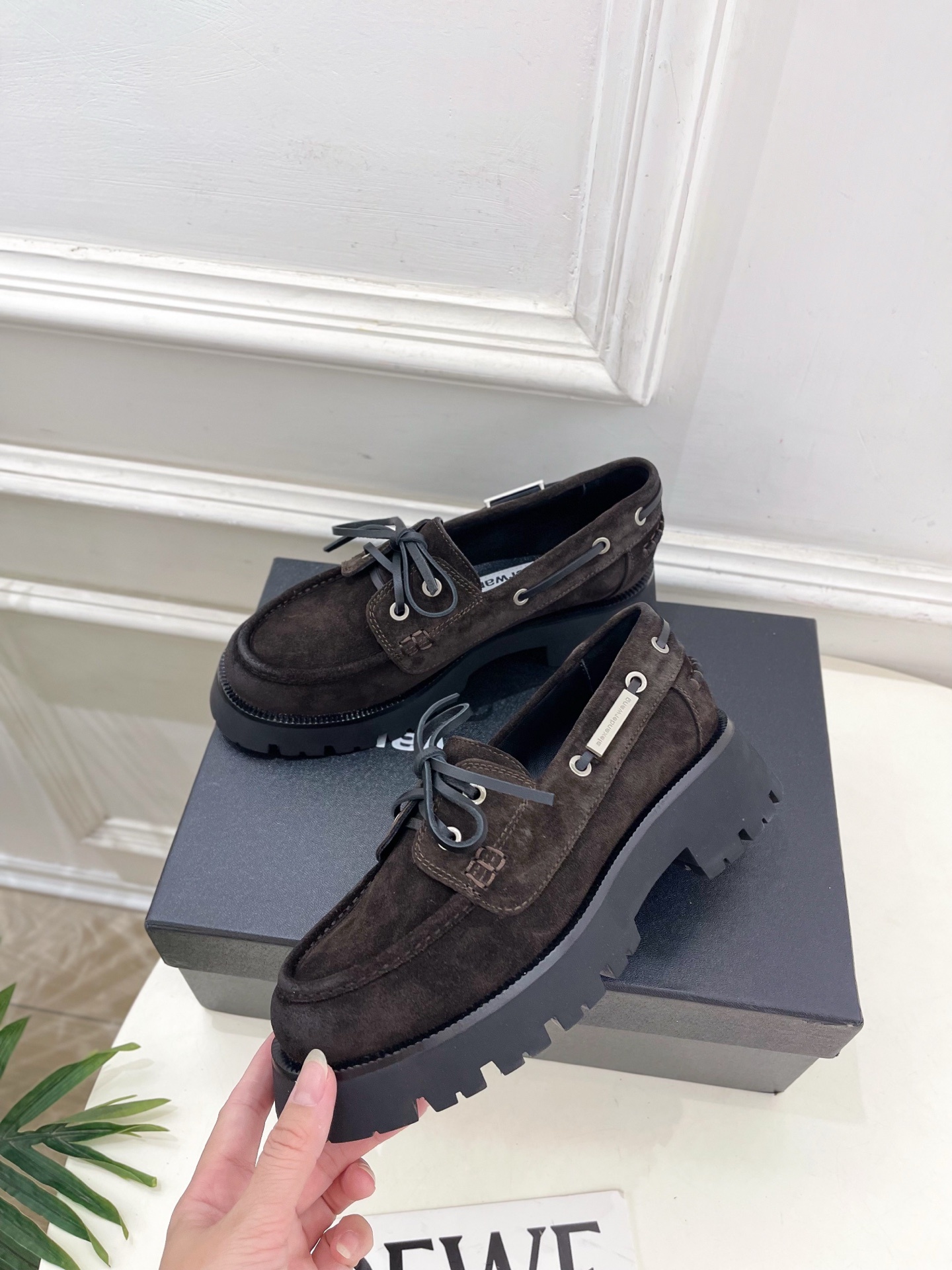 Alexander wang 亚力山•大王2025秋冬新品 大王松糕厚底乐福鞋————————————在