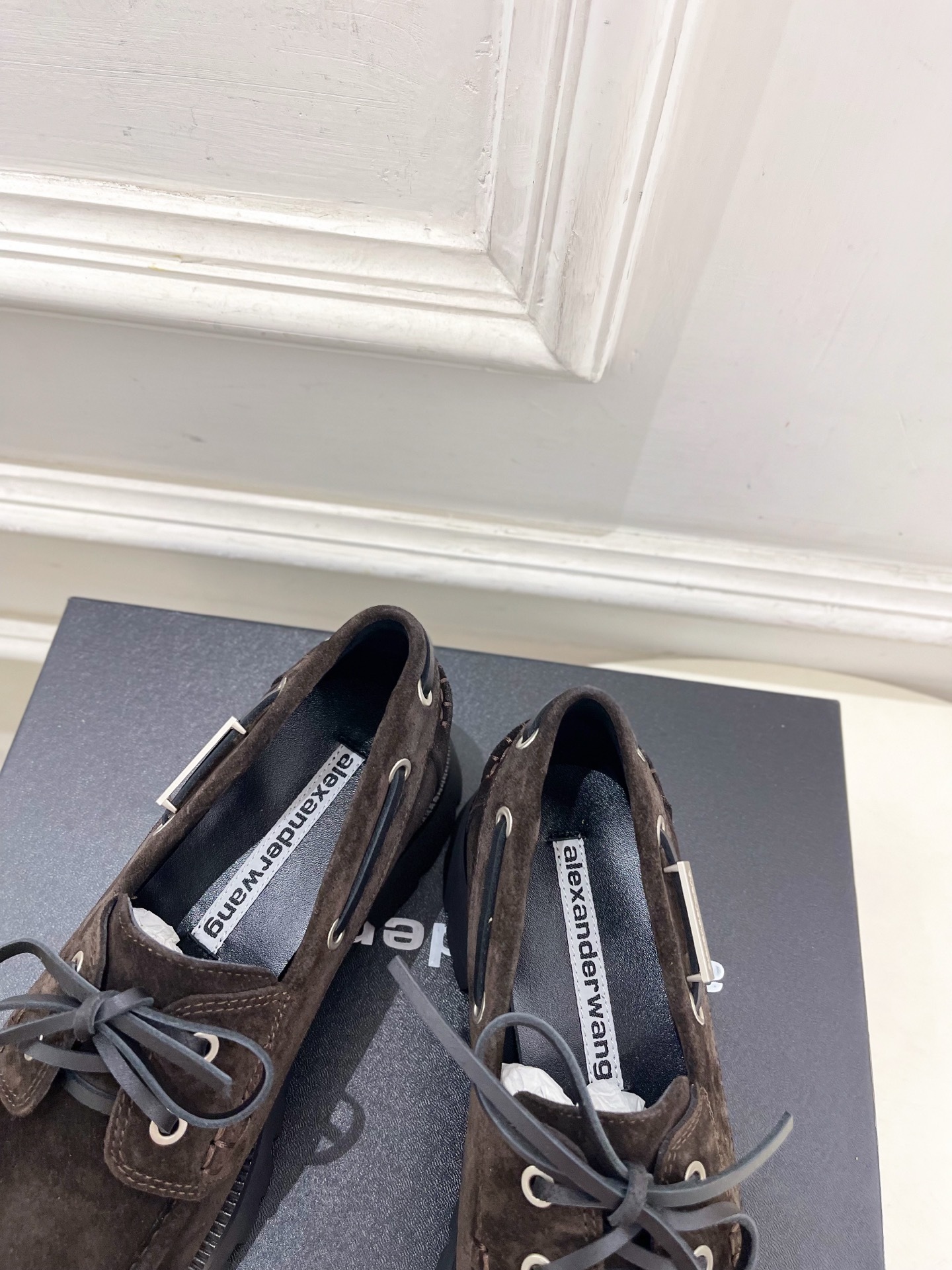 Alexander wang 亚力山•大王2025秋冬新品 大王松糕厚底乐福鞋————————————在