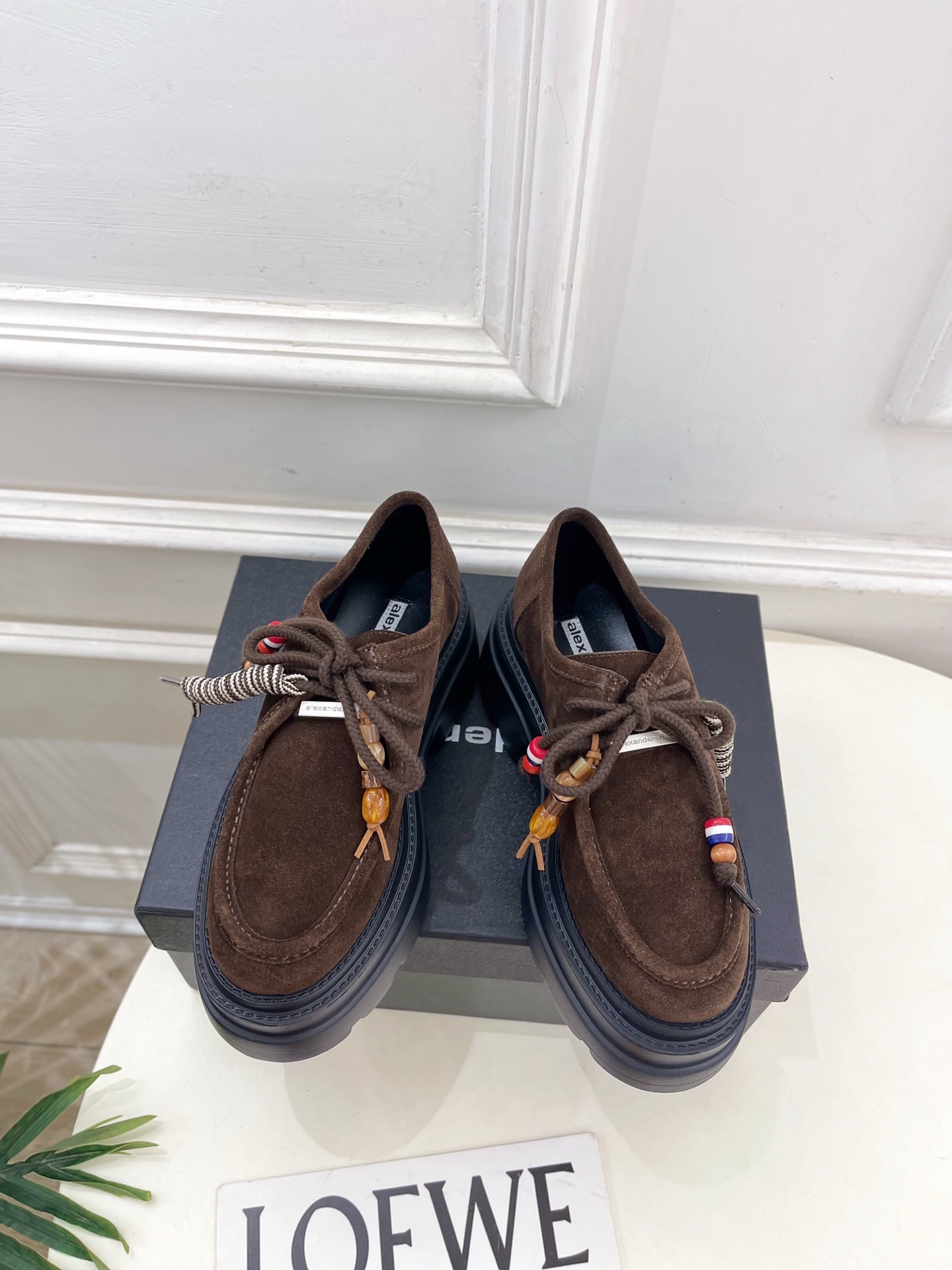Alexander wang 亚力山•大王2025春夏新品 大王松糕厚底乐福鞋————————————在