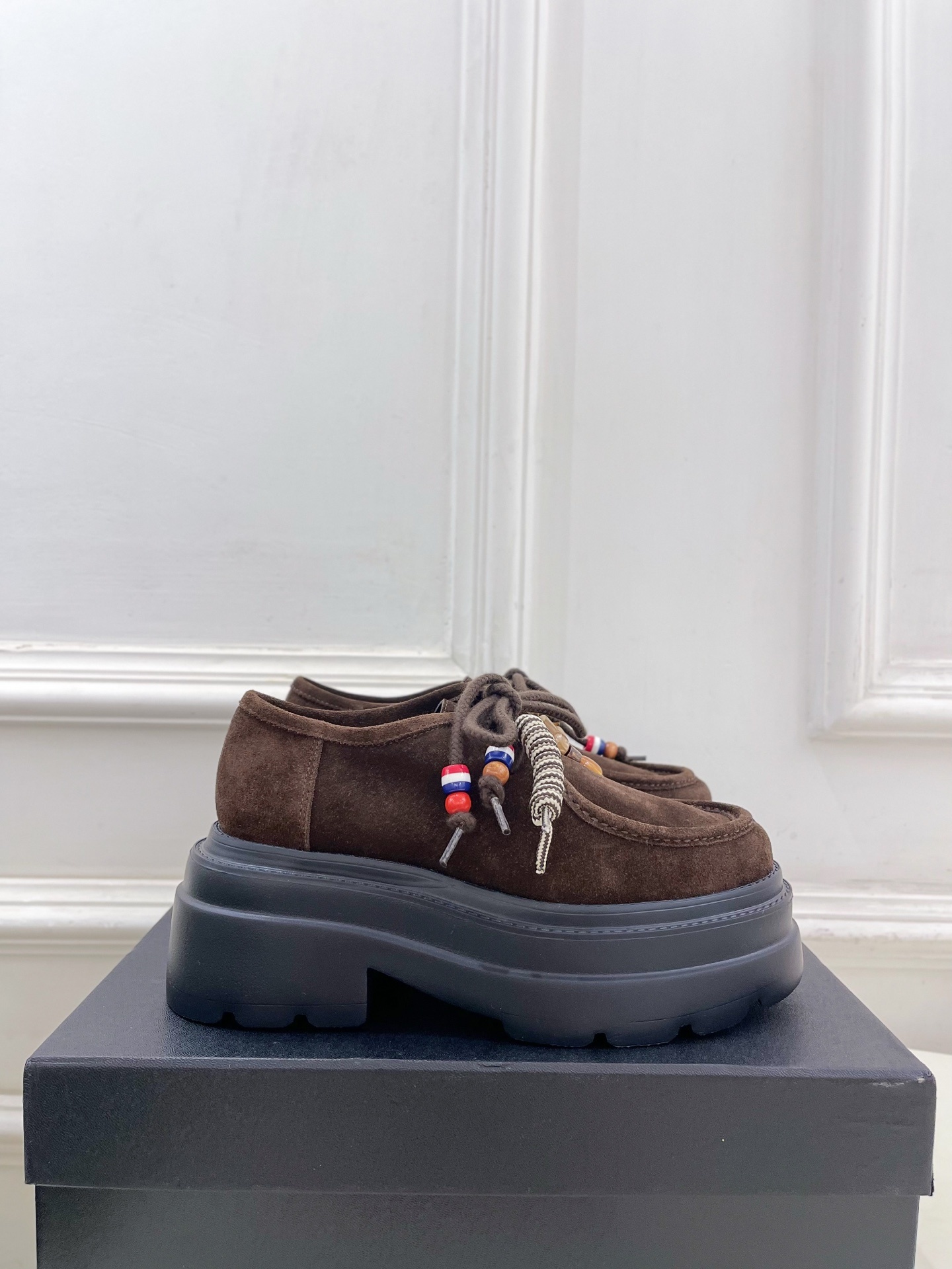 Alexander wang 亚力山•大王2025春夏新品 大王松糕厚底乐福鞋————————————在