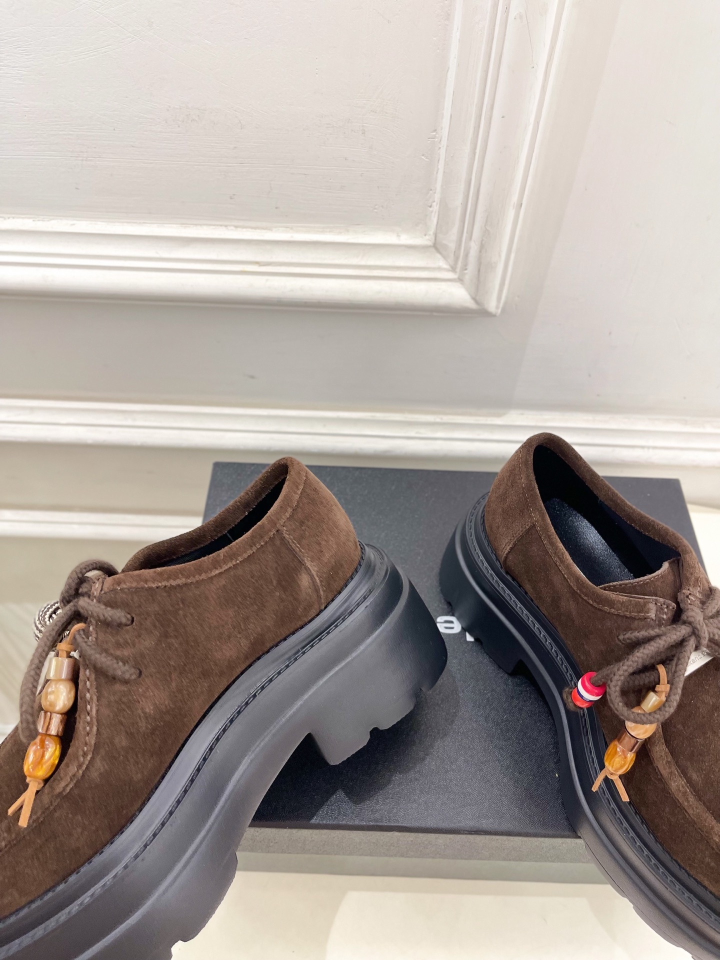 Alexander wang 亚力山•大王2025春夏新品 大王松糕厚底乐福鞋————————————在