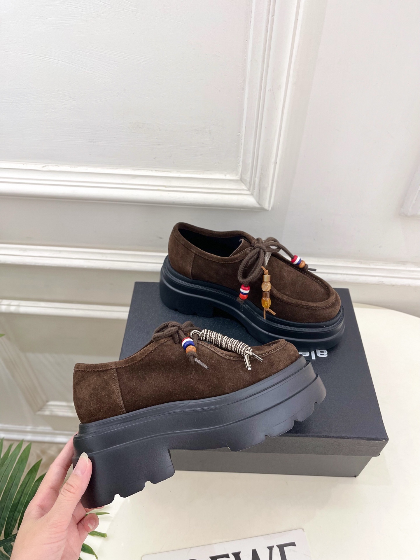Alexander wang 亚力山•大王2025春夏新品 大王松糕厚底乐福鞋————————————在