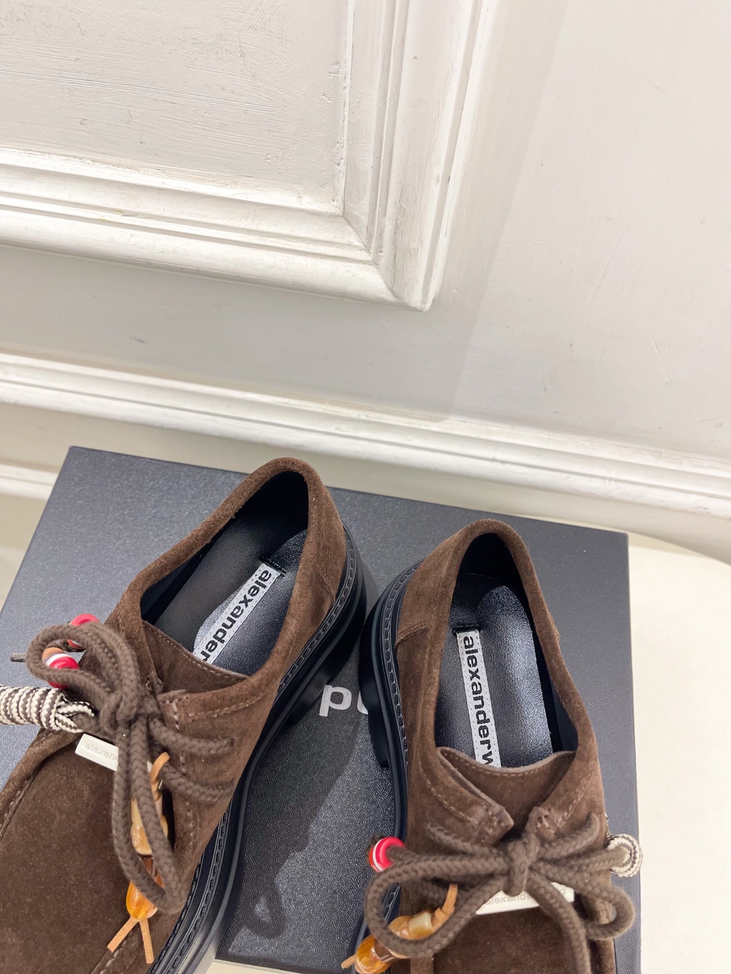 Alexander wang 亚力山•大王2025春夏新品 大王松糕厚底乐福鞋————————————在