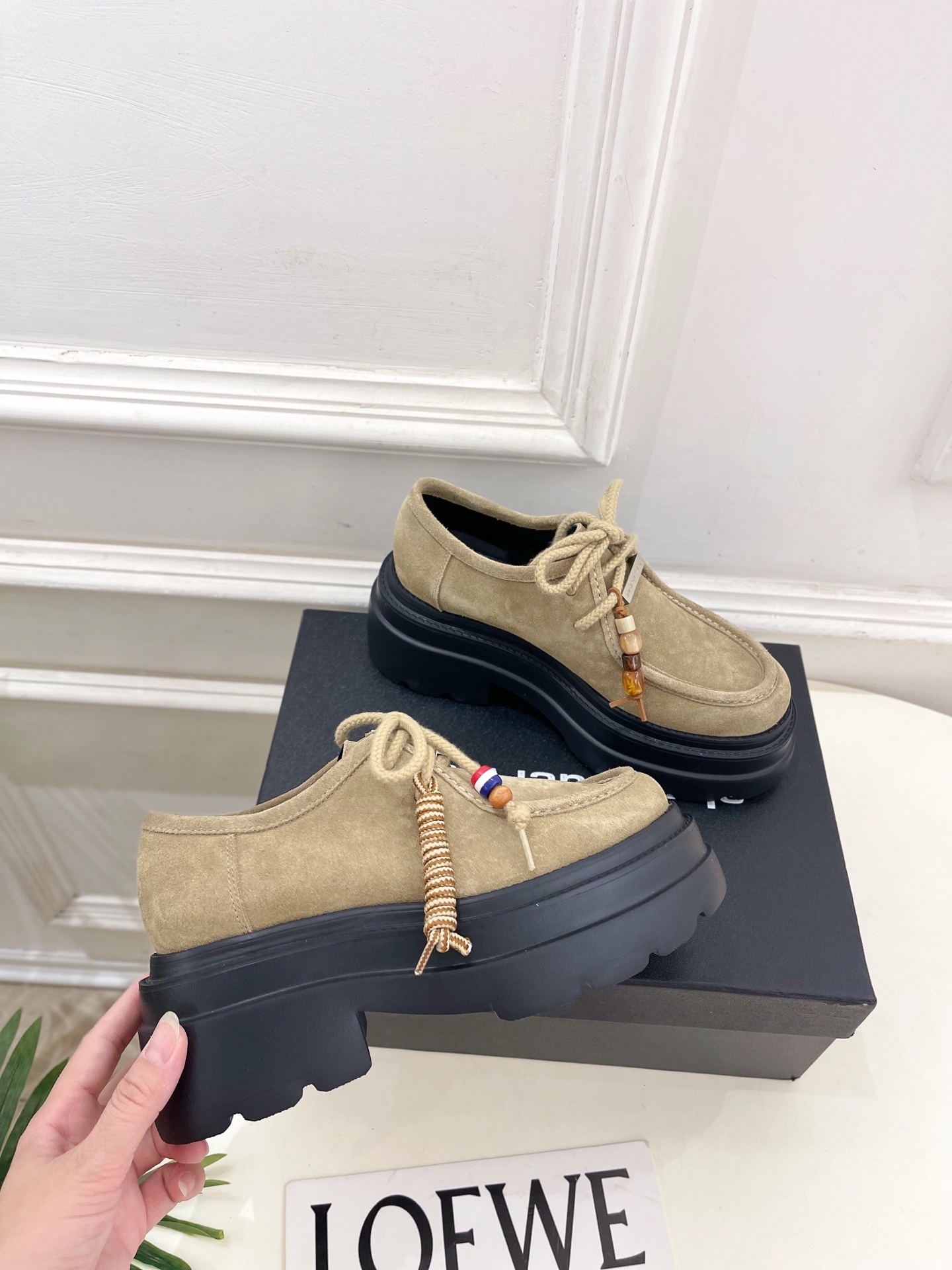 Alexander wang 亚力山•大王2025春夏新品 大王松糕厚底乐福鞋————————————在