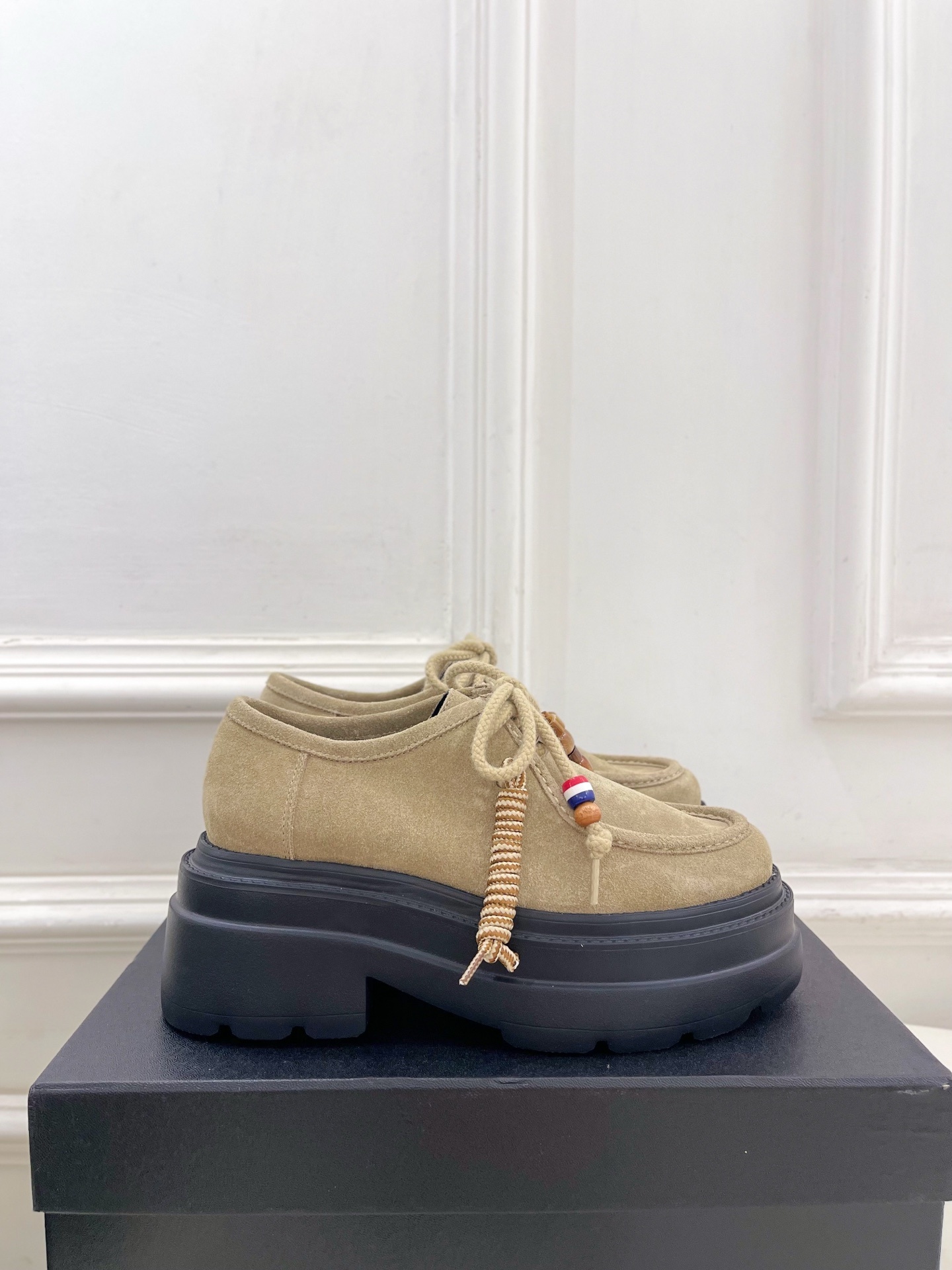 Alexander wang 亚力山•大王2025春夏新品 大王松糕厚底乐福鞋————————————在