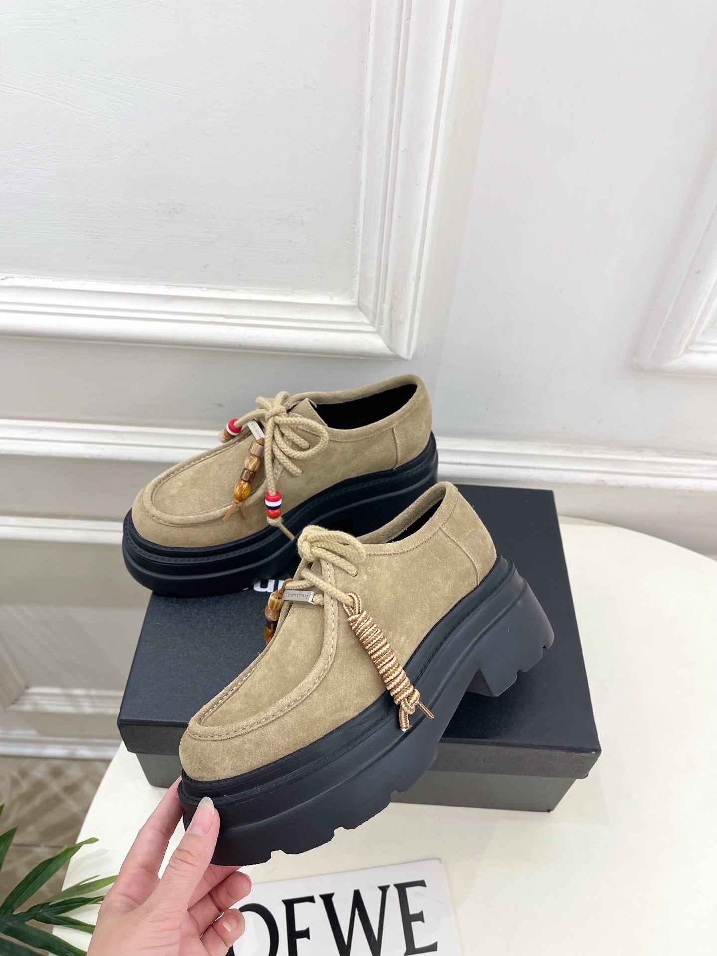Alexander wang 亚力山•大王2025春夏新品 大王松糕厚底乐福鞋————————————在